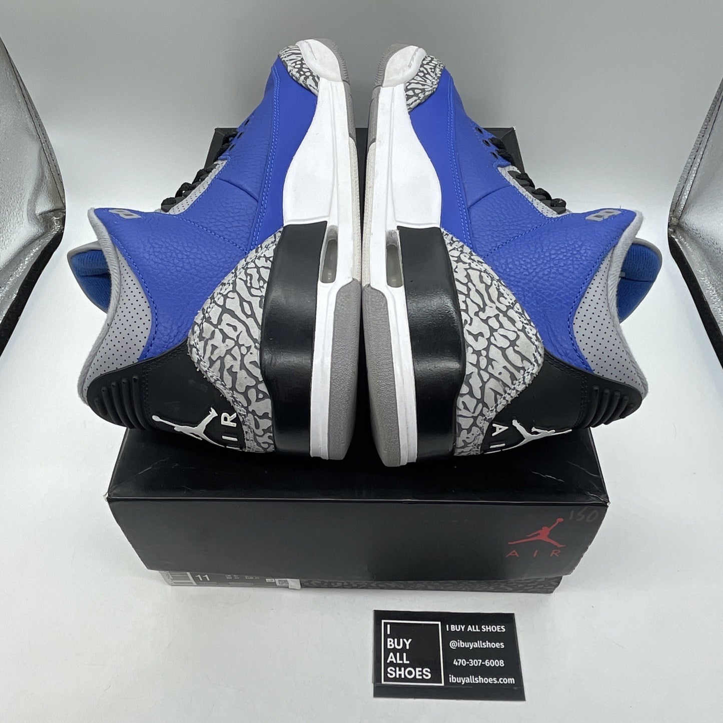 Size 11 - Jordan 3 Retro Varsity Royal Blue Grey Suede Leather (CT8532-400)