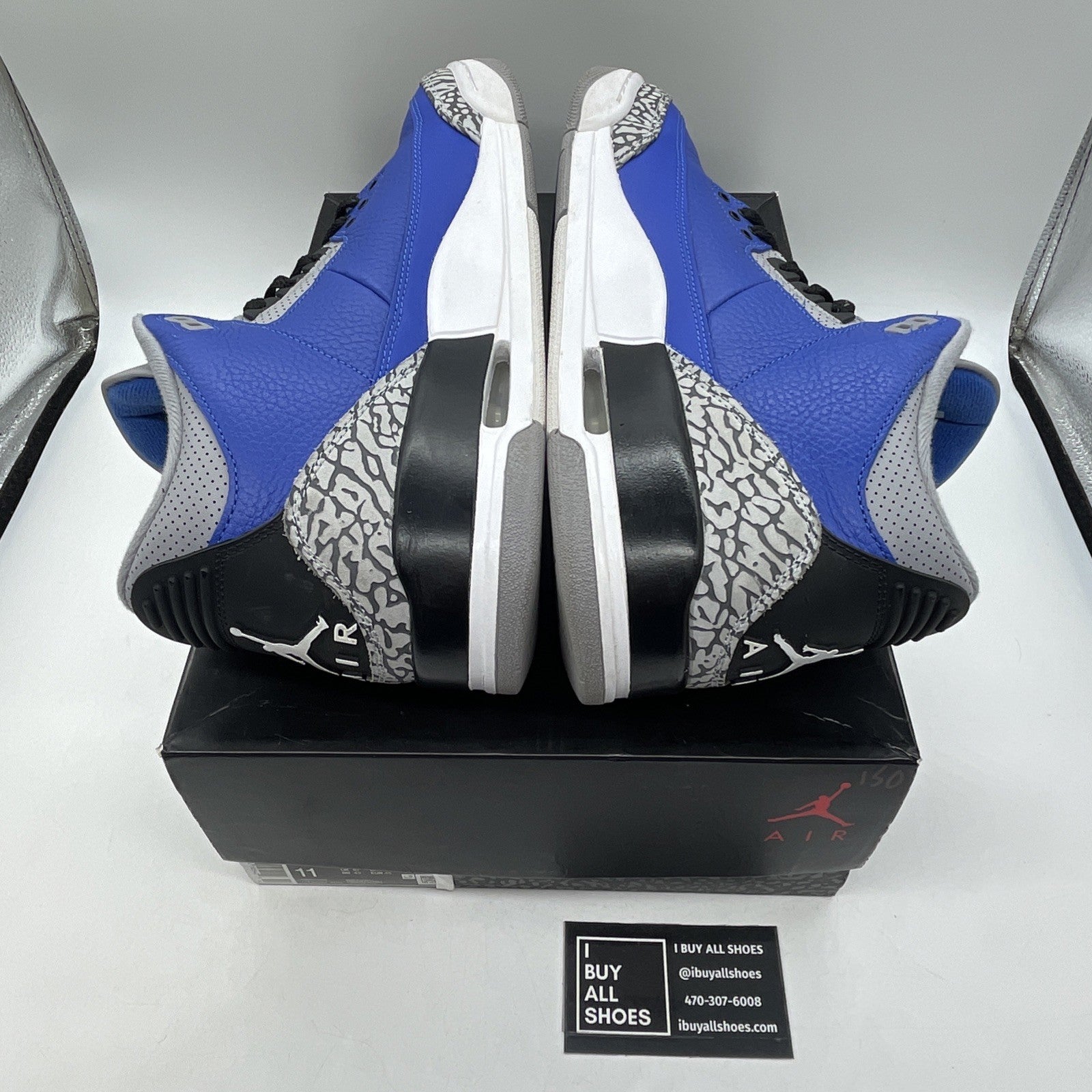 Size 11 - Jordan 3 Retro Varsity Royal Blue Grey Suede Leather (CT8532-400)
