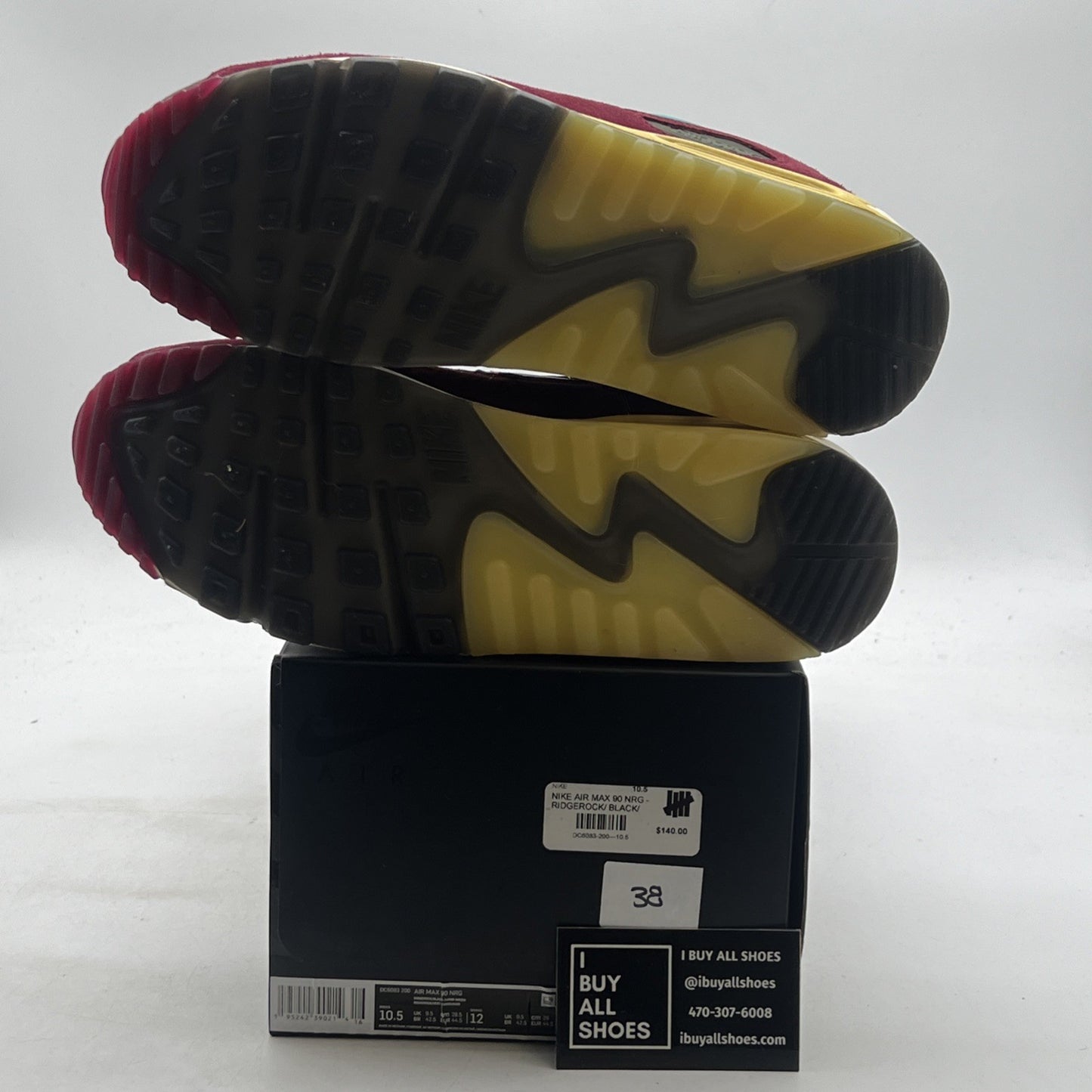 Size 10.5 - Nike Air Max 90 NRG Ridgerock Turbo Green Athletic Shoes DC6083-200