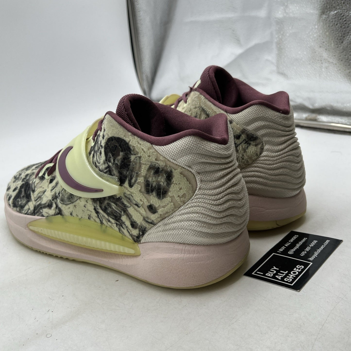 Size 14 - NIKE KD14 KD 14 KEVIN DURANT SURREALISM LIME ICE-MULBERRY (CW3935-300)