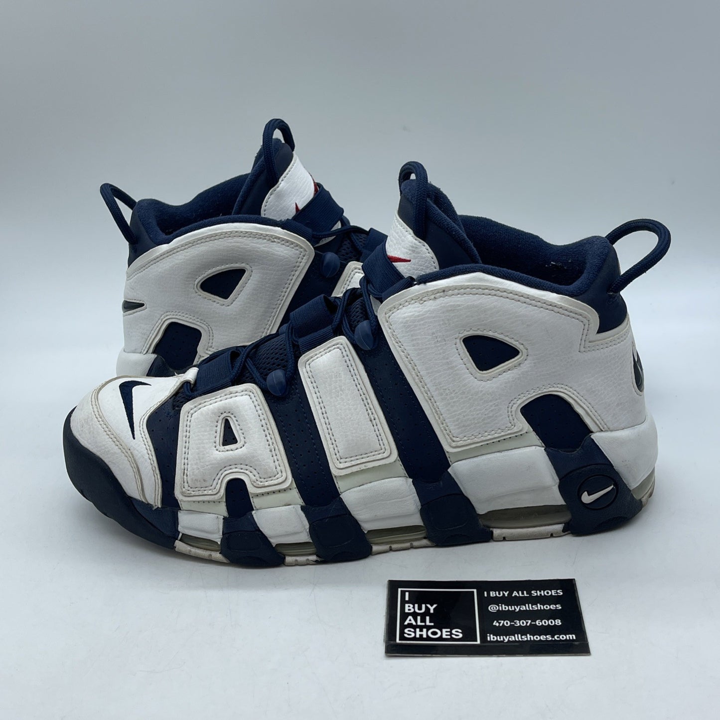 Size 12 - Nike Air More Uptempo 2016 Olympic White Blue Suede (414962-104)