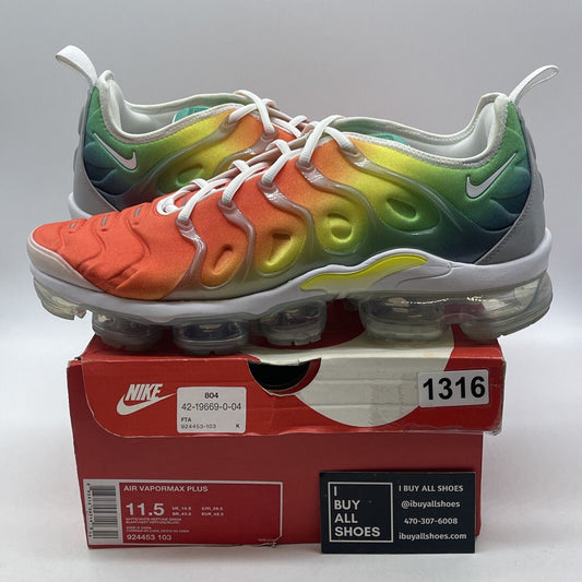 Size 11.5 - Nike Air VaporMax Plus Retuned Air Grey Red Grey Suede (924453-103)