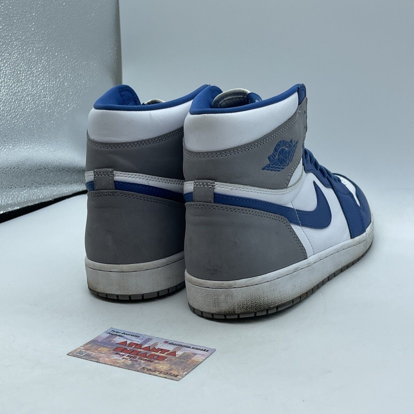 Size 13 - Jordan 1 Retro OG High True Blue White Leather Grey Suede (DZ5485-410)