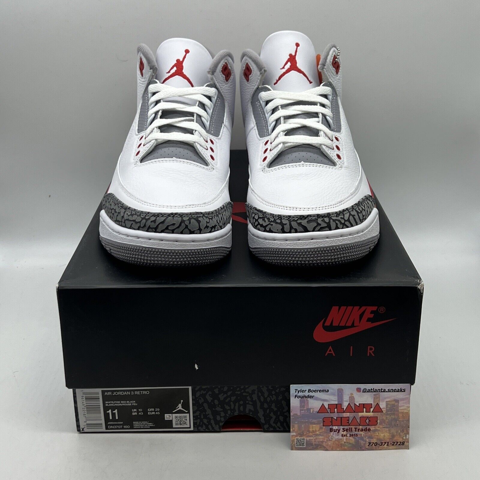 Size 11 - Jordan 3 Retro Mid Fire Red Brand New Og All