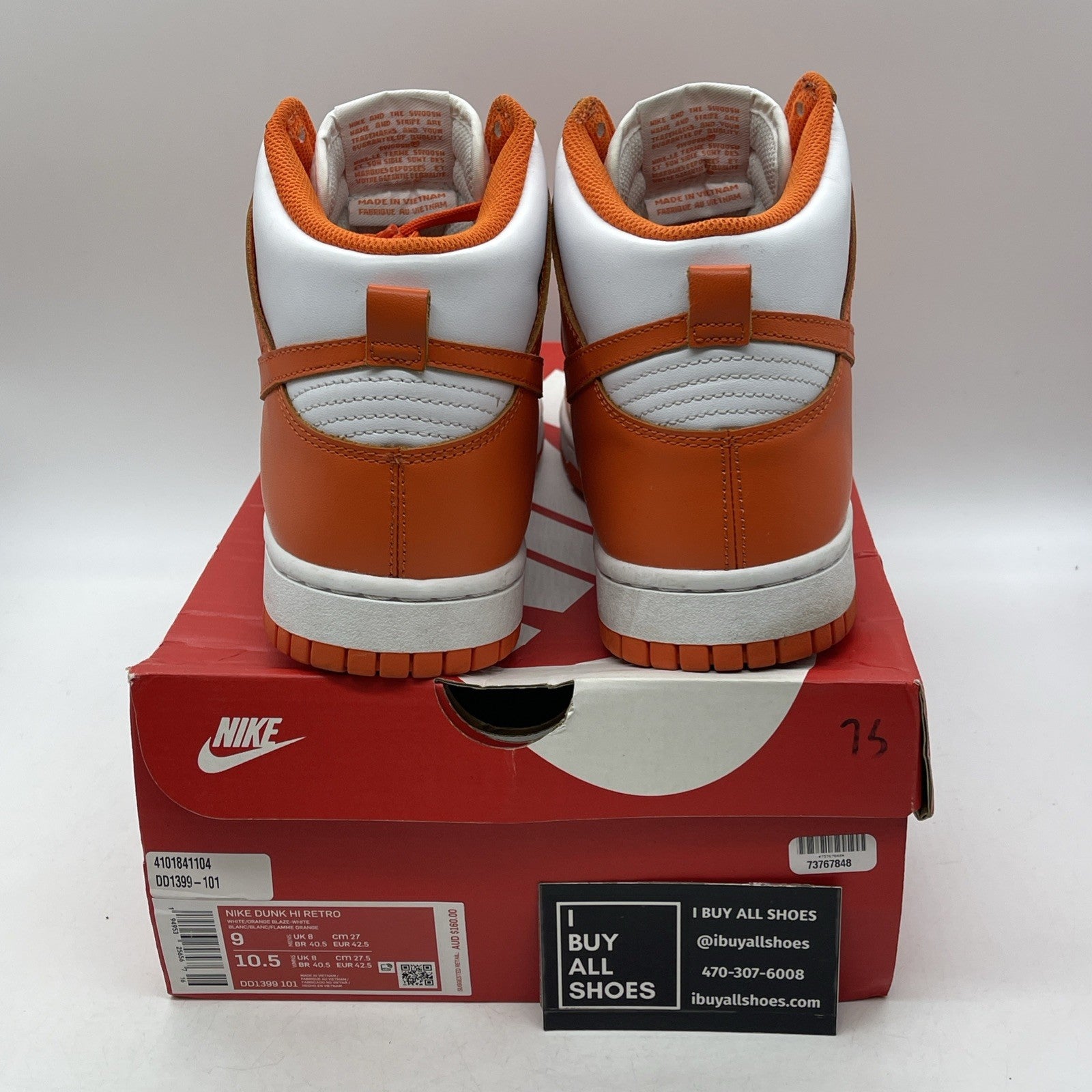 Size 9 - Nike Dunk SP 2021 High Syracuse (DD1399-101)