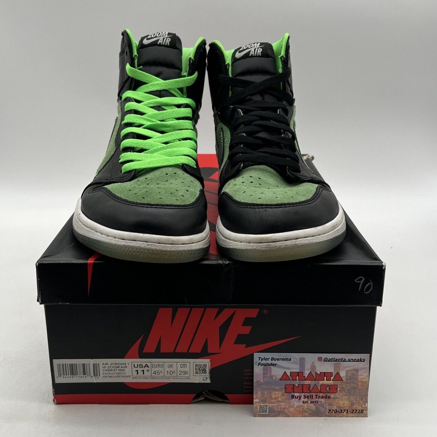 Size 11.5 - Air Jordan 1 Zoom High Zen Green (CK6637-002)