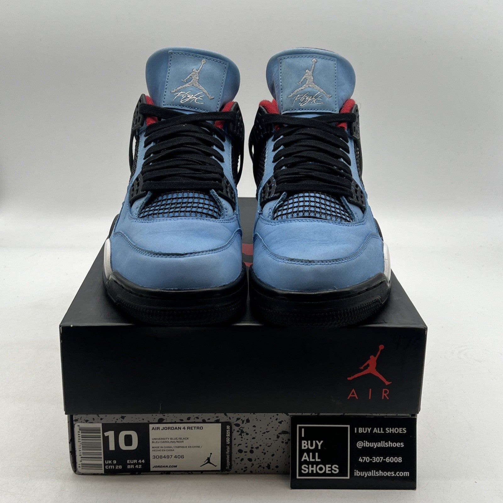 Size 10 - Air Jordan 4 Retro x Travis Scott Mid Cactus Jack (308497-406)
