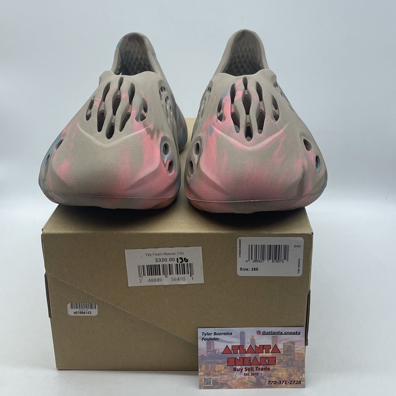 Size 10 - adidas Yeezy Foam RNNR MX Sand Gray Brown Pink Blue (GY3969)