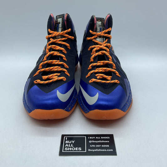 Size 9.5 - Nike LeBron 10 P.S Elite Superhero Black Blue (579827-400)