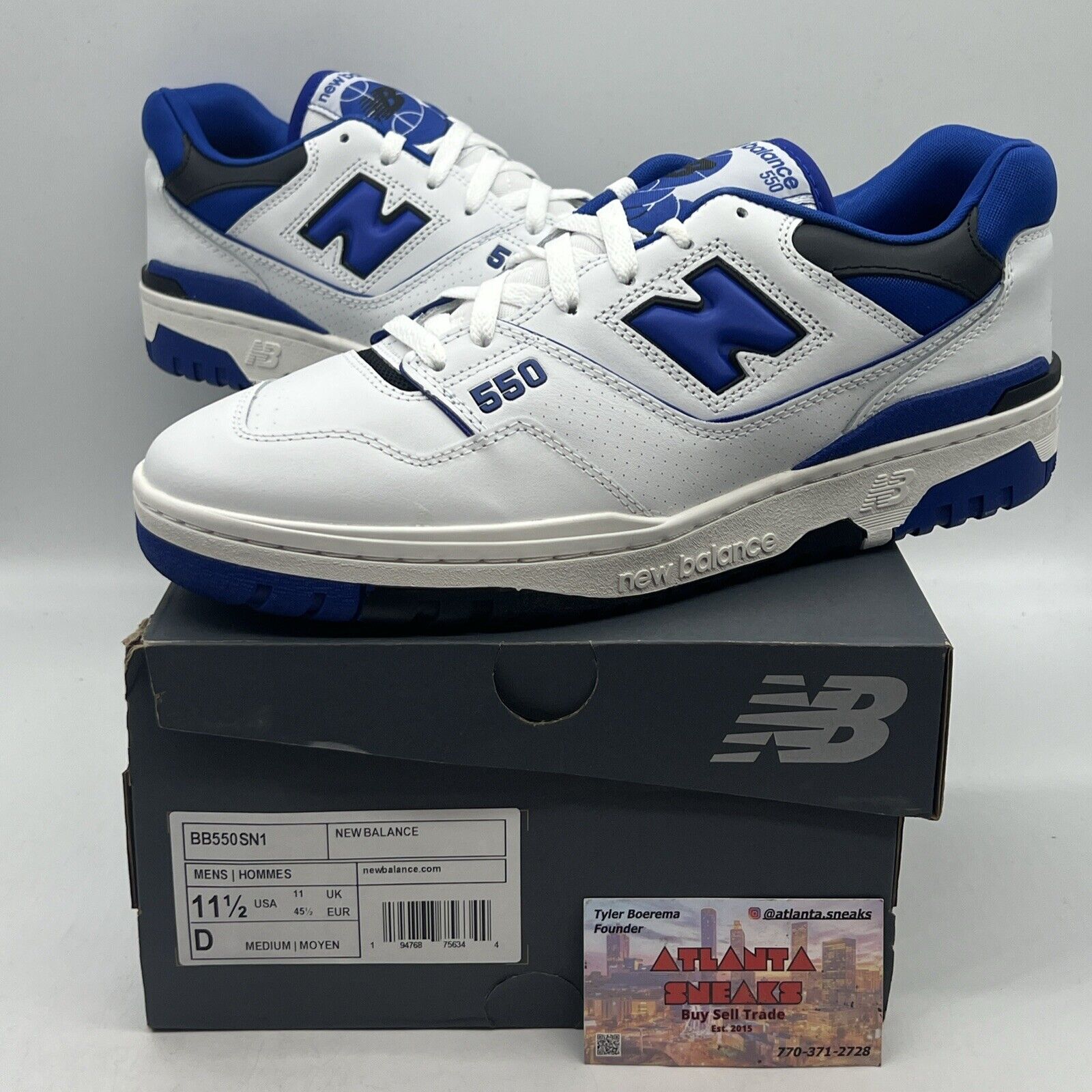 Size 11.5 - New Balance 550 White Blue 2020 Brand New Og All