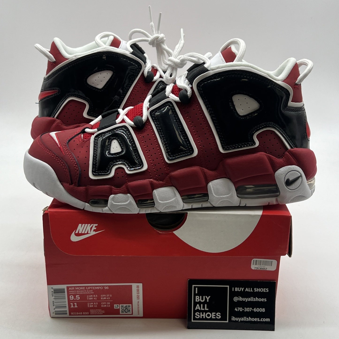 Size 9.5 - Nike Air More Uptempo Bulls 2017 (921948-600)
