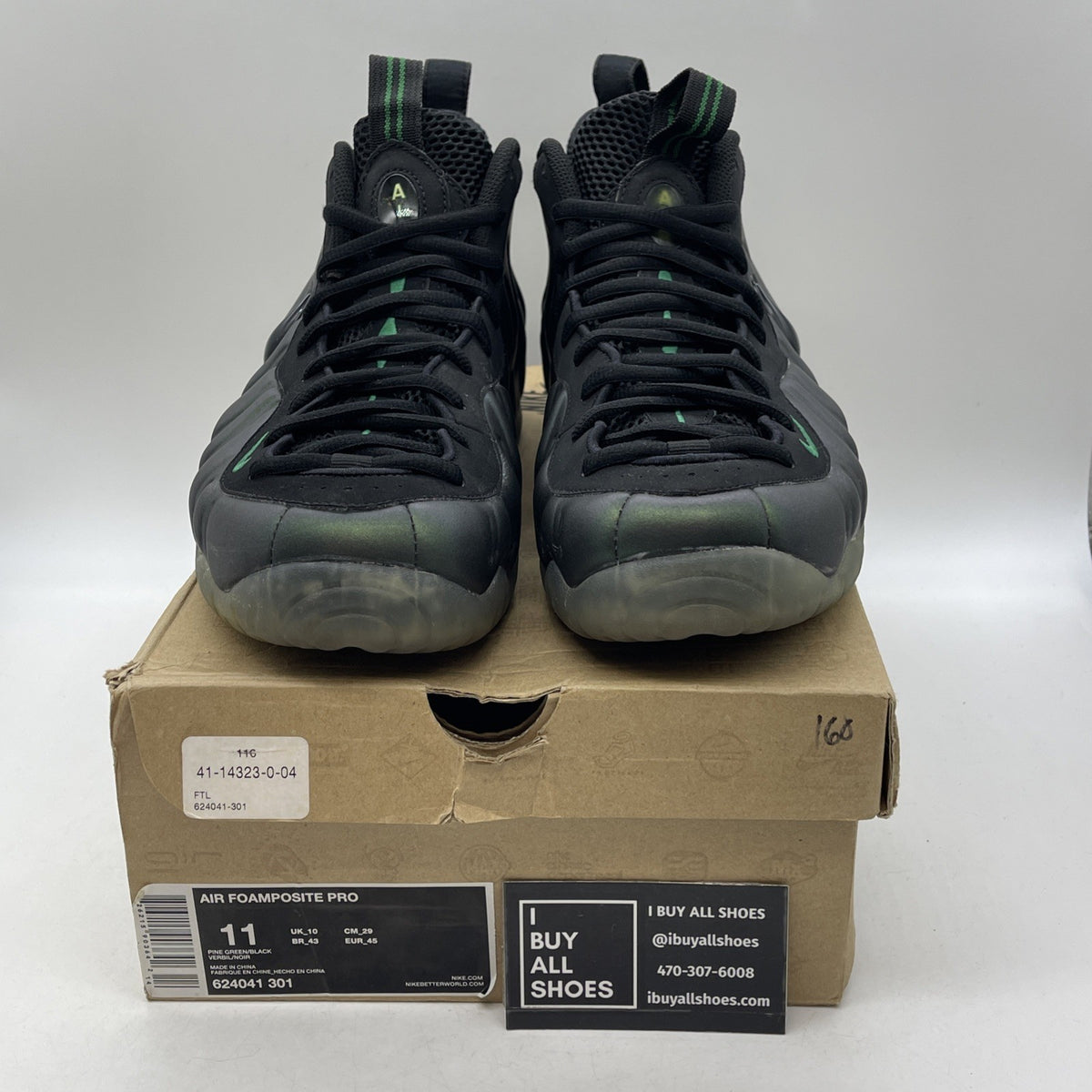 Size 11 - Nike Air Foamposite Pro Pine Green (624041-301)