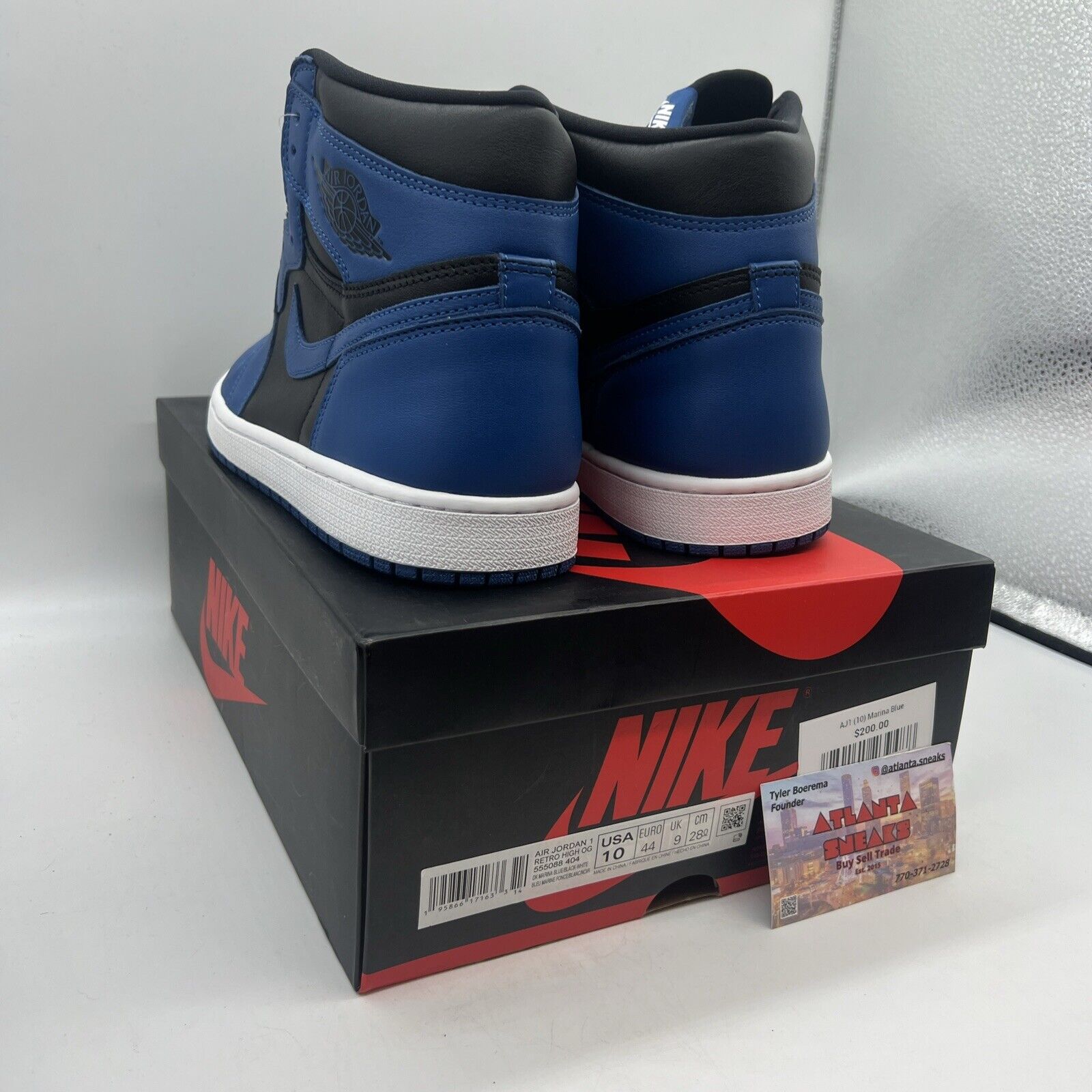 Size 10 - Jordan 1 Retro OG High Dark Marina Blue Brand New Og All