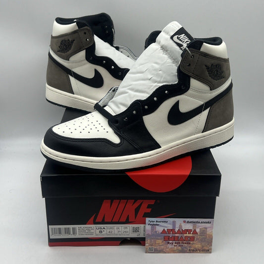 Size 8.5 - Jordan 1 Retro OG High Dark Mocha Brand New Og All Black White DS