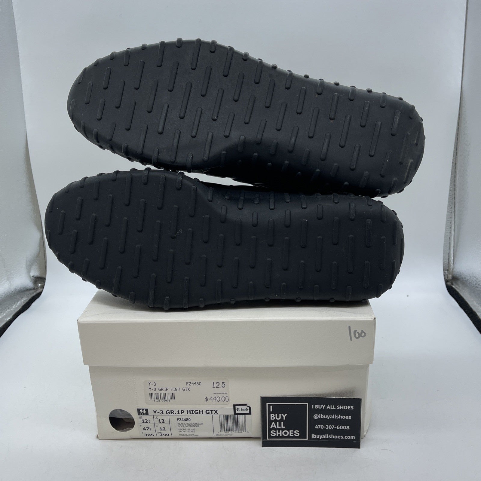 Size 12.5 - Adidas Y-3 GR.1P GTX High Triple Black (FZ4480)