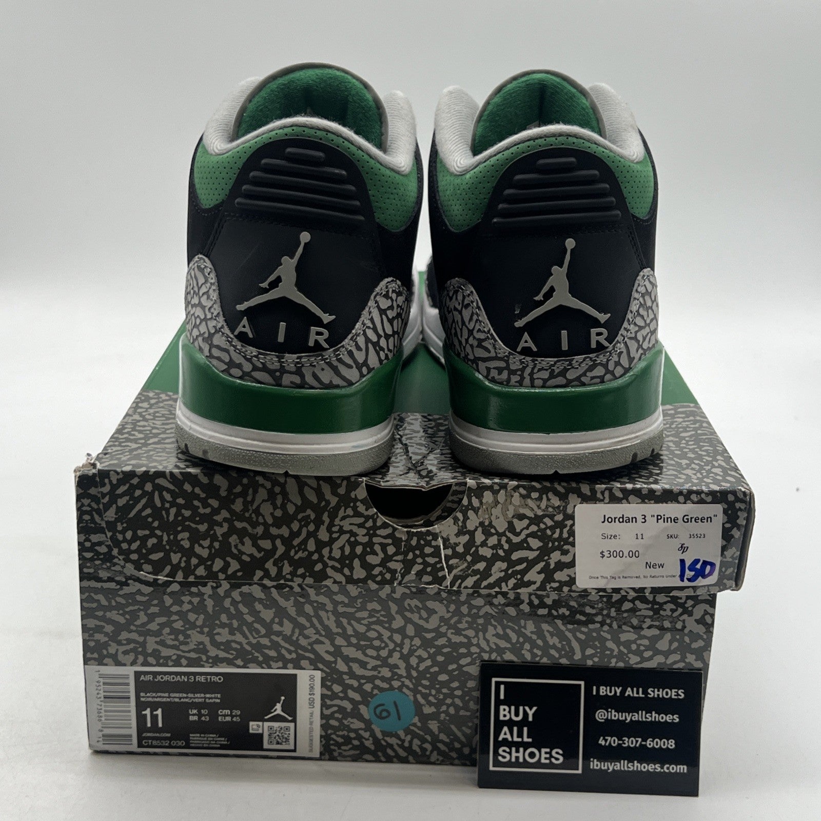 Size 11 - Air Jordan 3 Retro Mid Pine Green (CT8532-030)