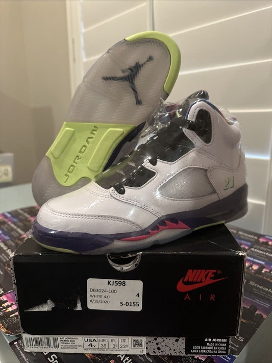 Size 4 - Jordan 5 Retro Alternate Bel-Air Court Purple Ghost Green Racer Pink...