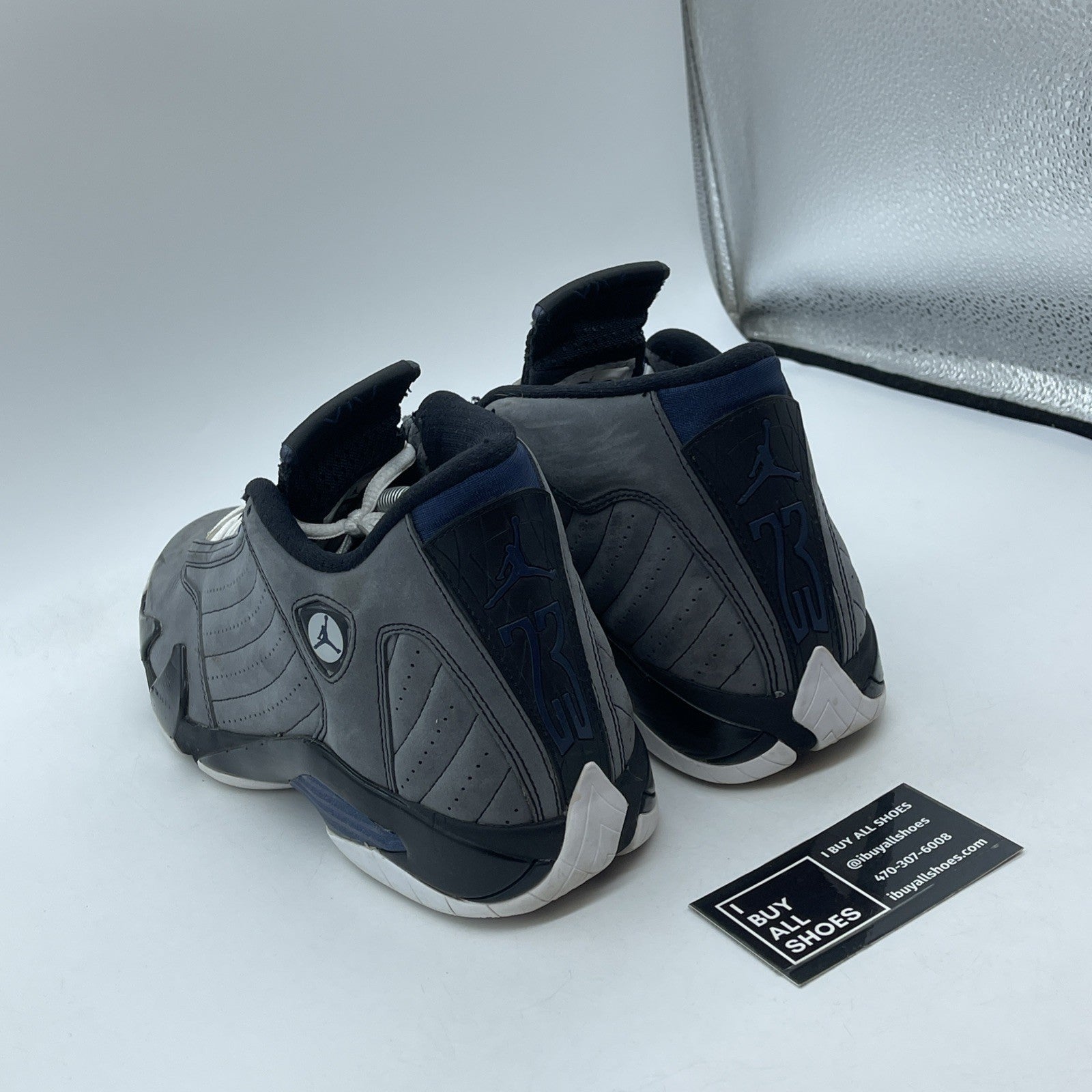 Size 9 - Air Jordan 14 Retro Graphite Navy Grey Black Suede (311832-011)