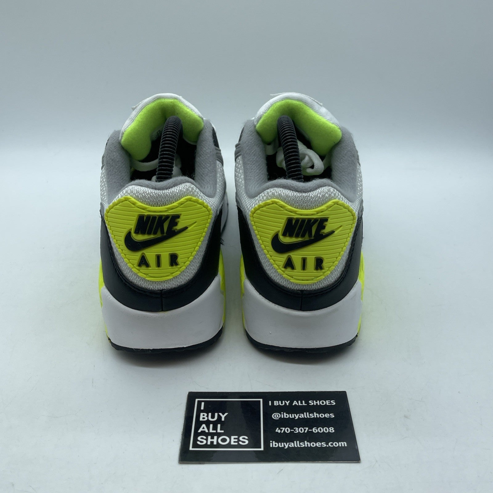 Size 7.5 - Nike Air Max 90 2020 Volt Gray Black Suede Leather (CD0881-103)