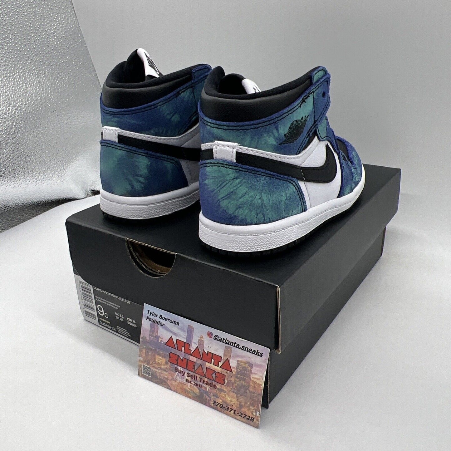 Brand New KIDS Air Jordan 1 High OG Tie Dye TD size 9C (CU0450-100) Brand New DS