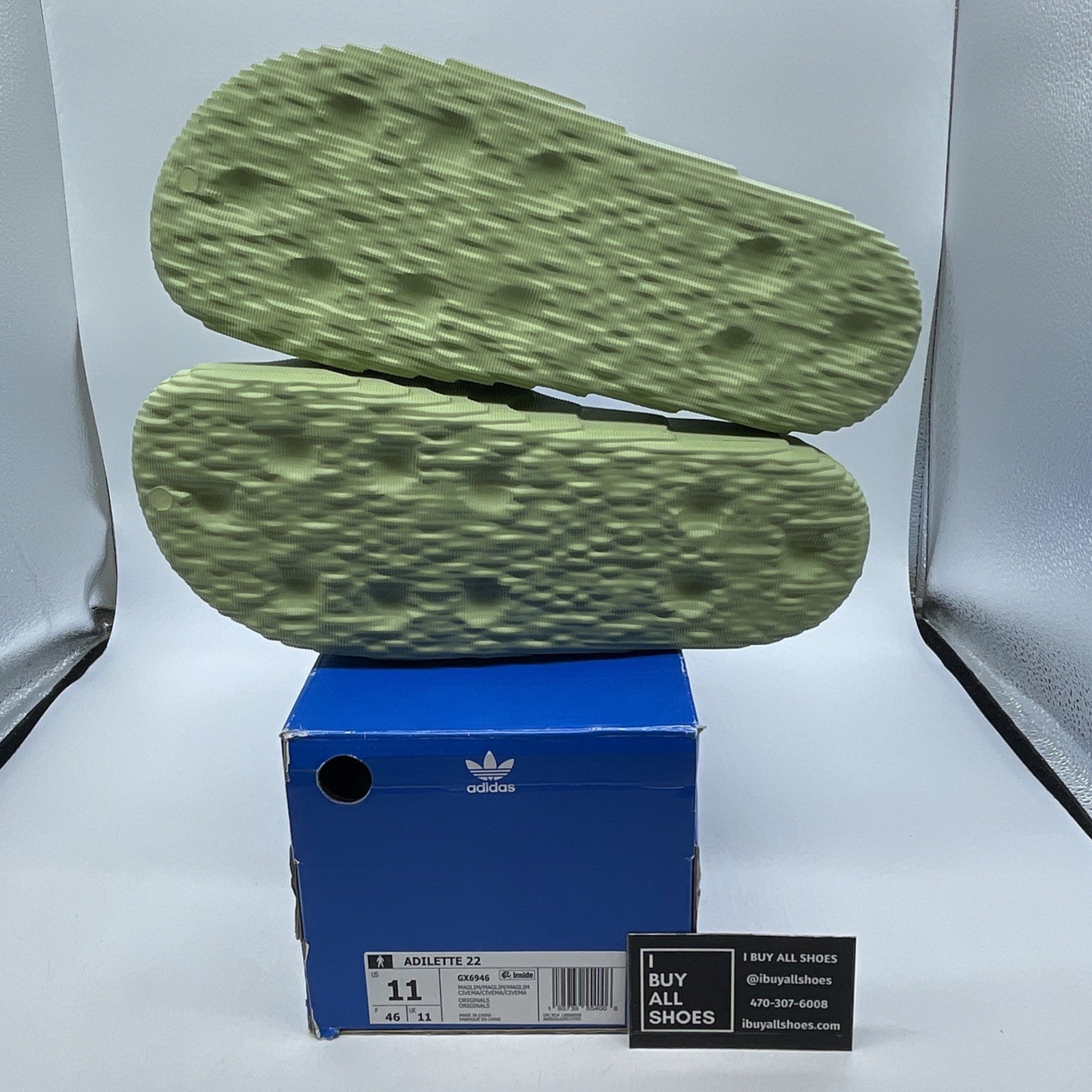 Size 11 - Adidas Adilette 22 Slides Magic Lime (GX6946)