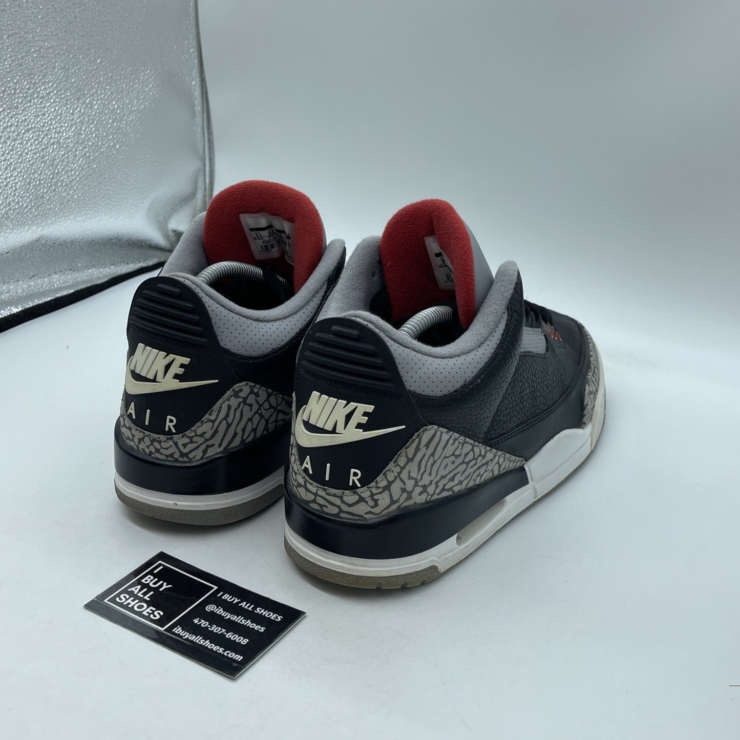 Size 9.5 - Jordan 3 Retro OG Mid Black Cement Suede Leather (854262-001)