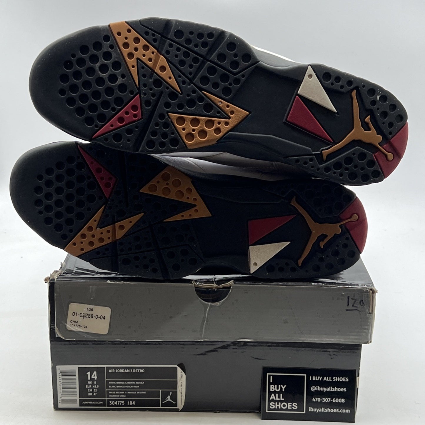 Size 14 - Air Jordan 7 Retro 2011 Cardinal (304775-104)