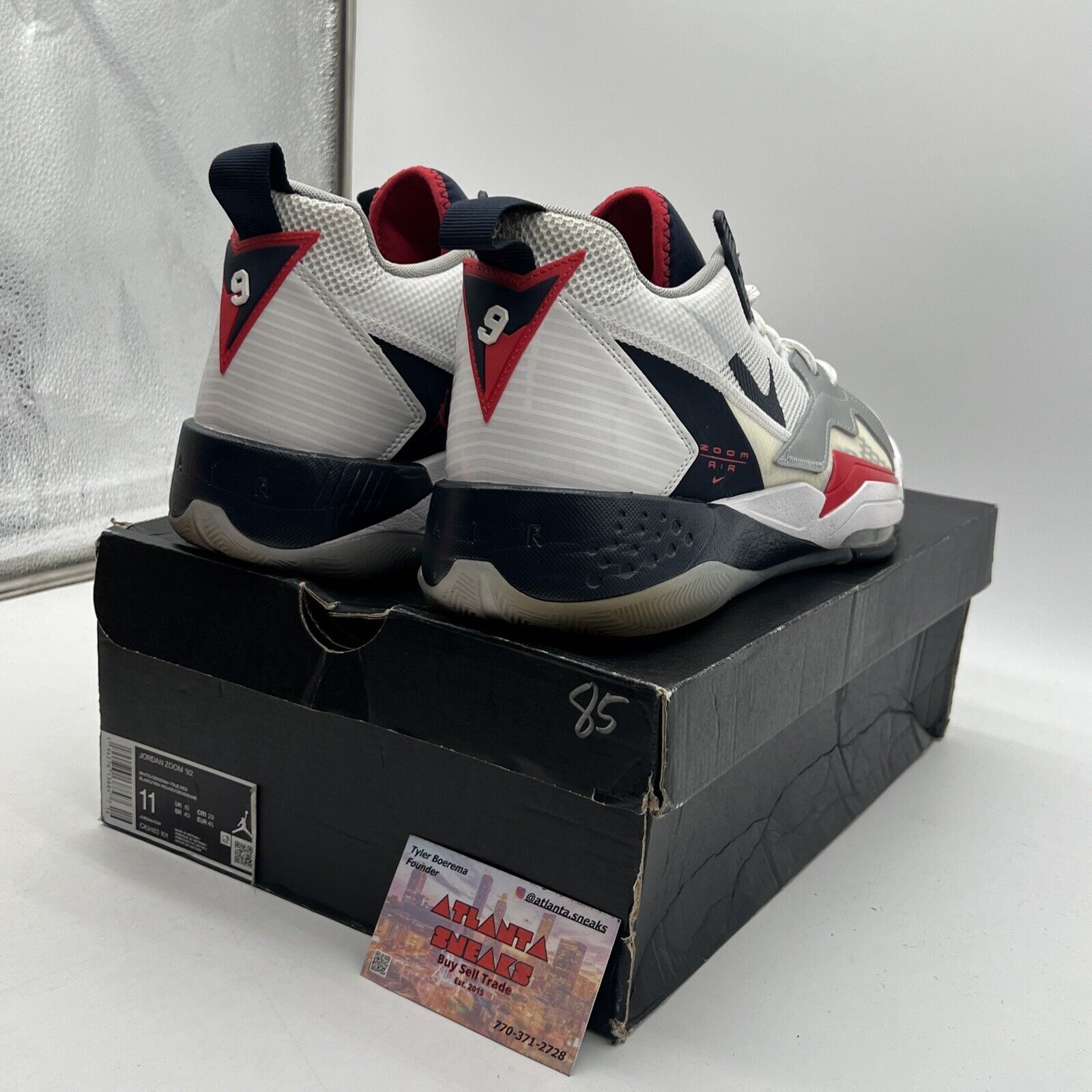 Size 11 - Jordan Zoom '92 Olympics Navy Red White Leather Icey (CK9183-101)