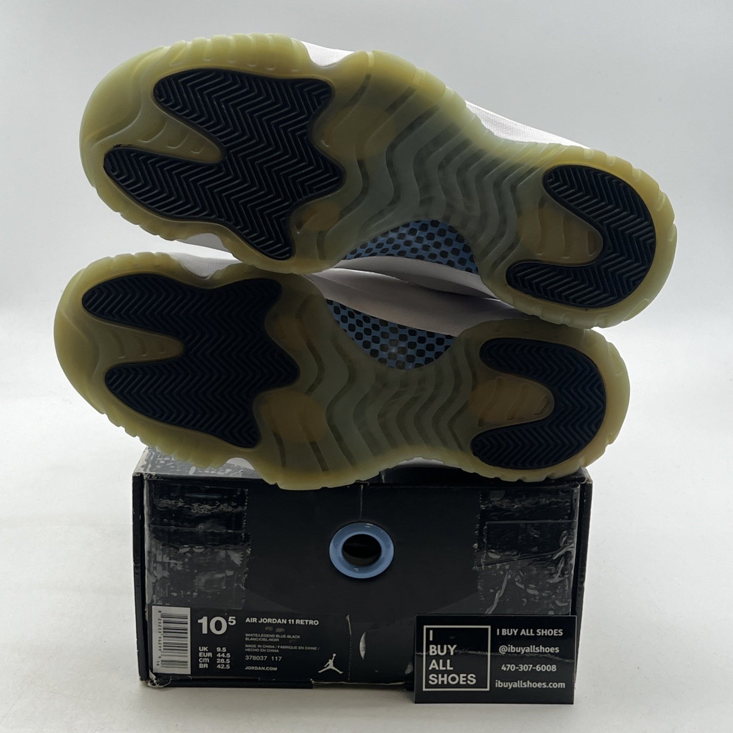 Size 10.5 - Air Jordan 11 Retro High Legend Blue (378037-117)
