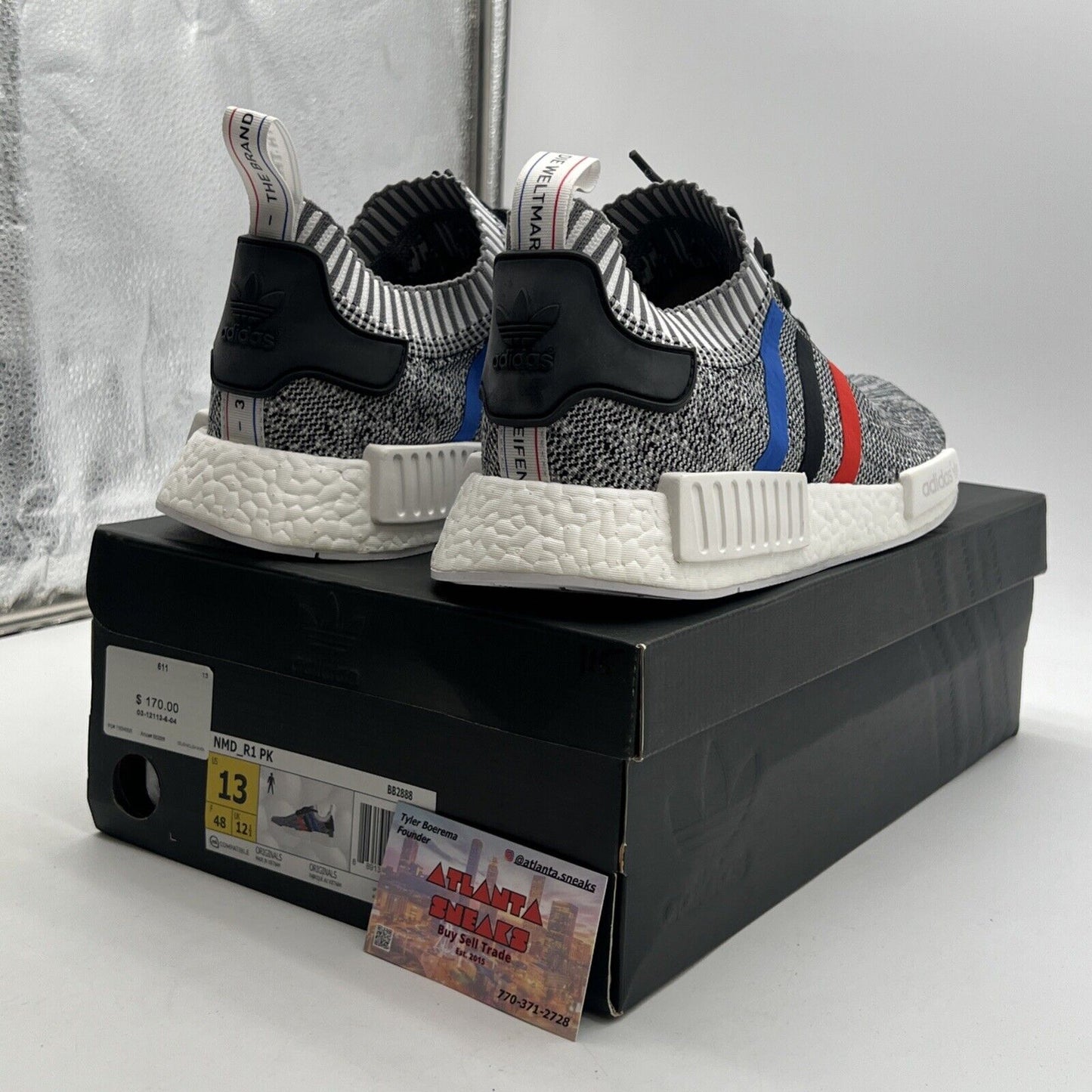Size 13 - adidas NMD_R1 Primeknit Tri Color (BB2888)