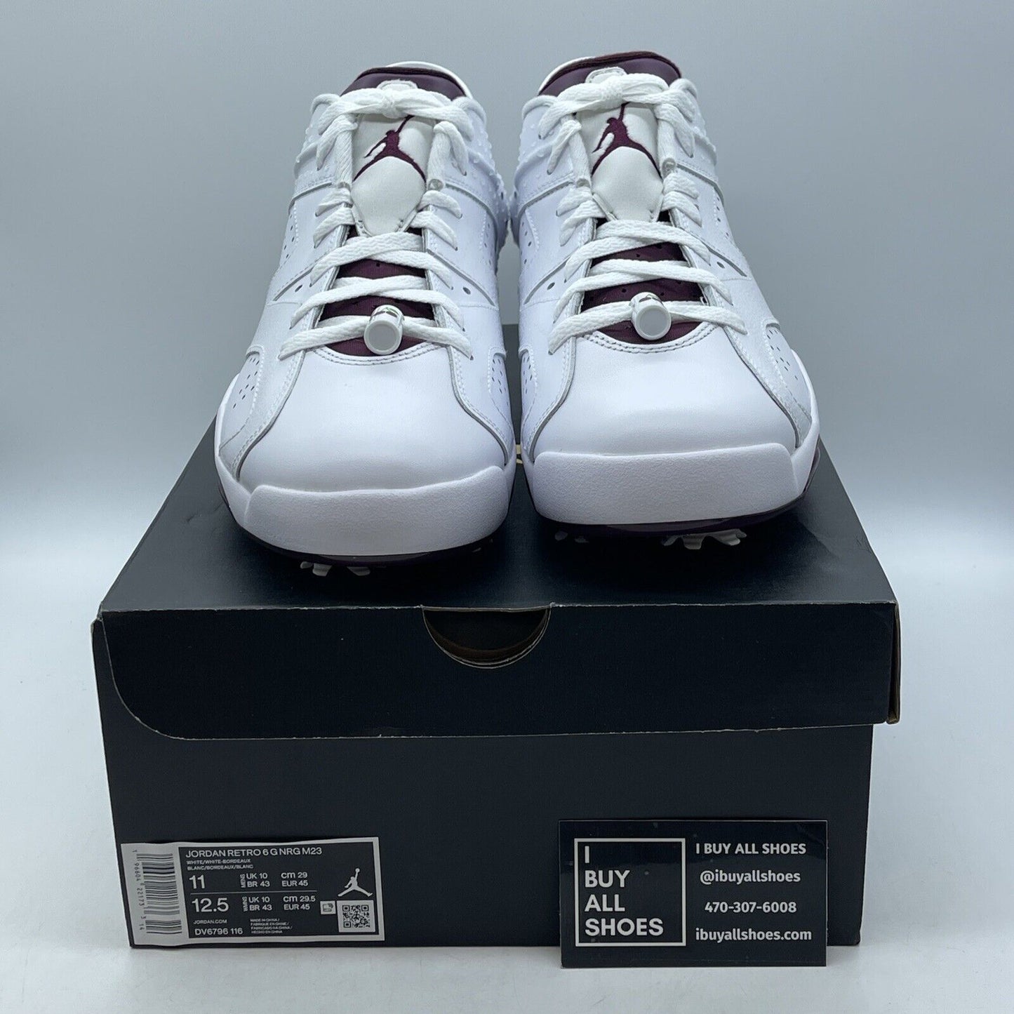 Size 11 - Air Jordan 6 Retro Golf NRG Low Bordeaux White Leather (DV6796-116)
