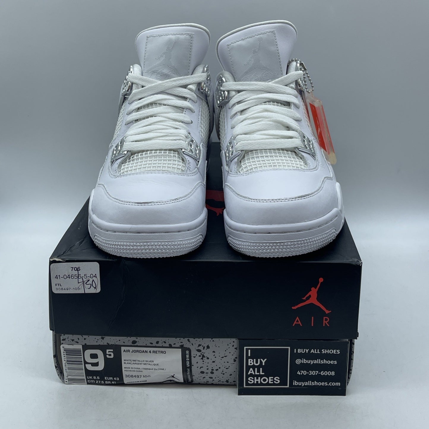 Size 9.5 - Air Jordan 4 Retro Mid Pure Money (308497-100)