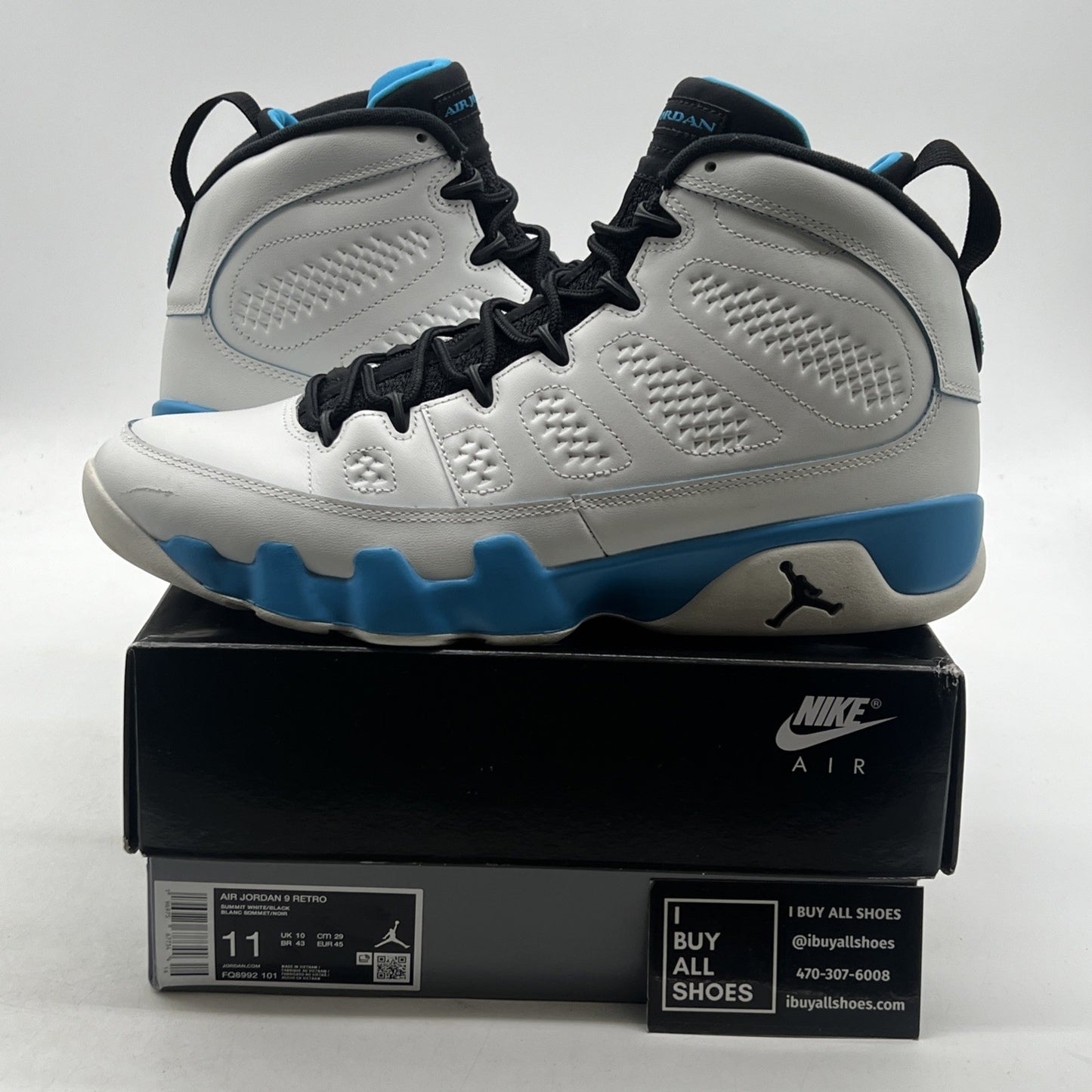 Size 11 - Air Jordan 9 Retro 2024 Powder Blue (FQ8992-101)
