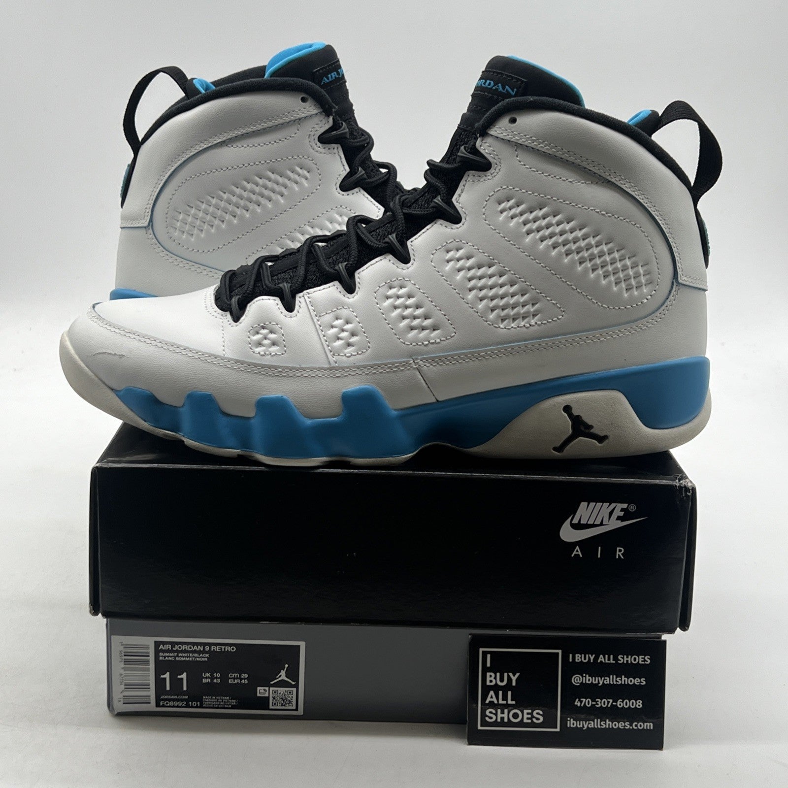 Size 11 - Air Jordan 9 Retro 2024 Powder Blue (FQ8992-101)
