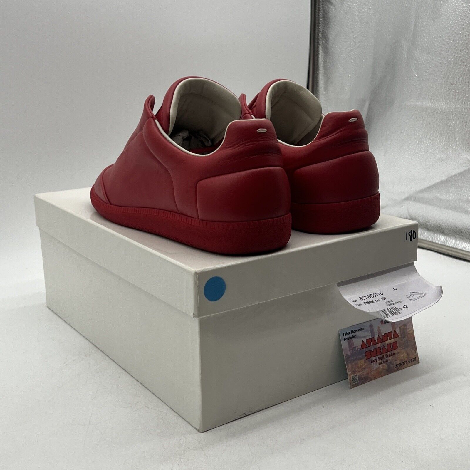 Size 10 - Maison Martin Margiela Paris 22 Future High Top Red Leather