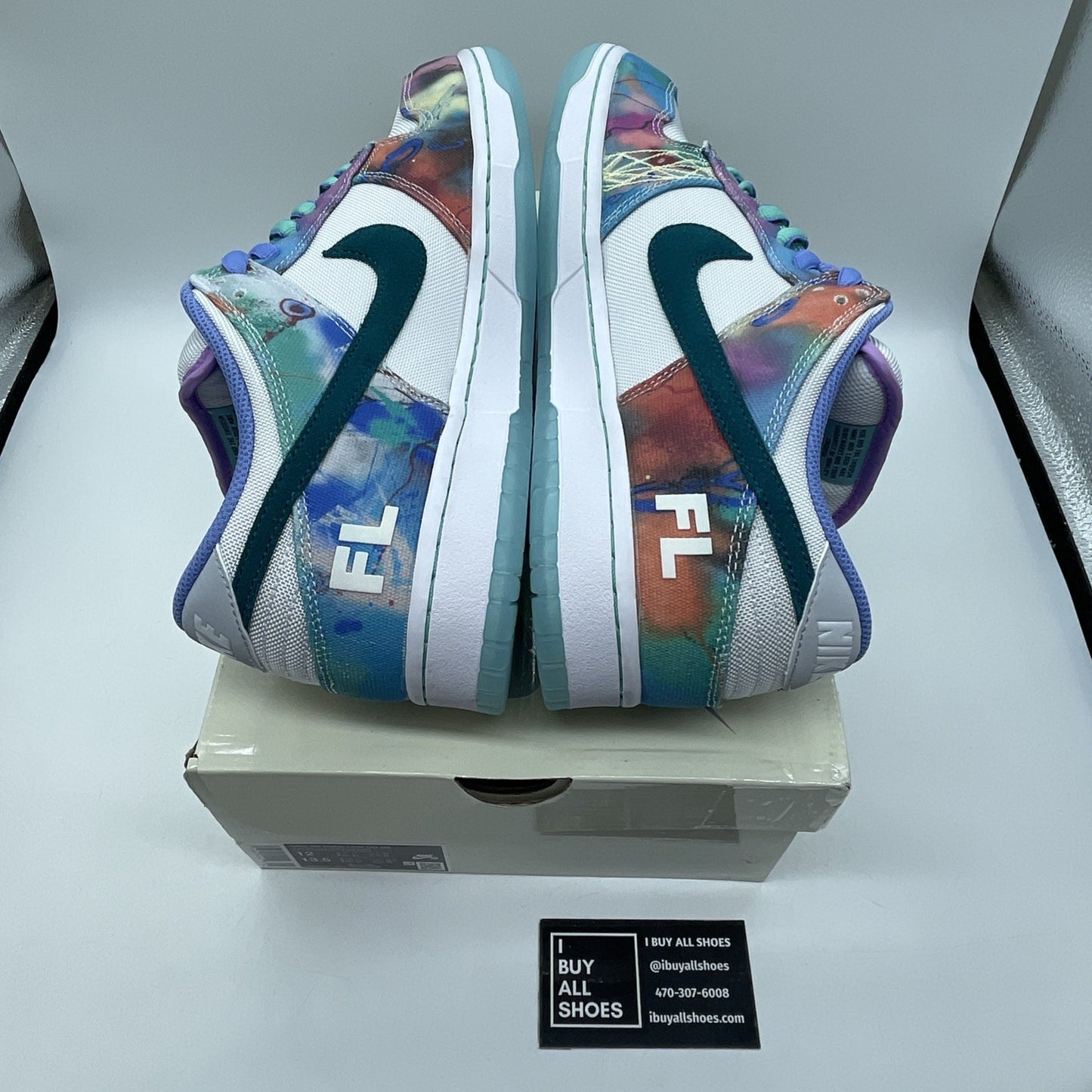 Size 12 - Nike Futura Laboratories x Dunk SB Low Bleached Aqua (HF6061-400)