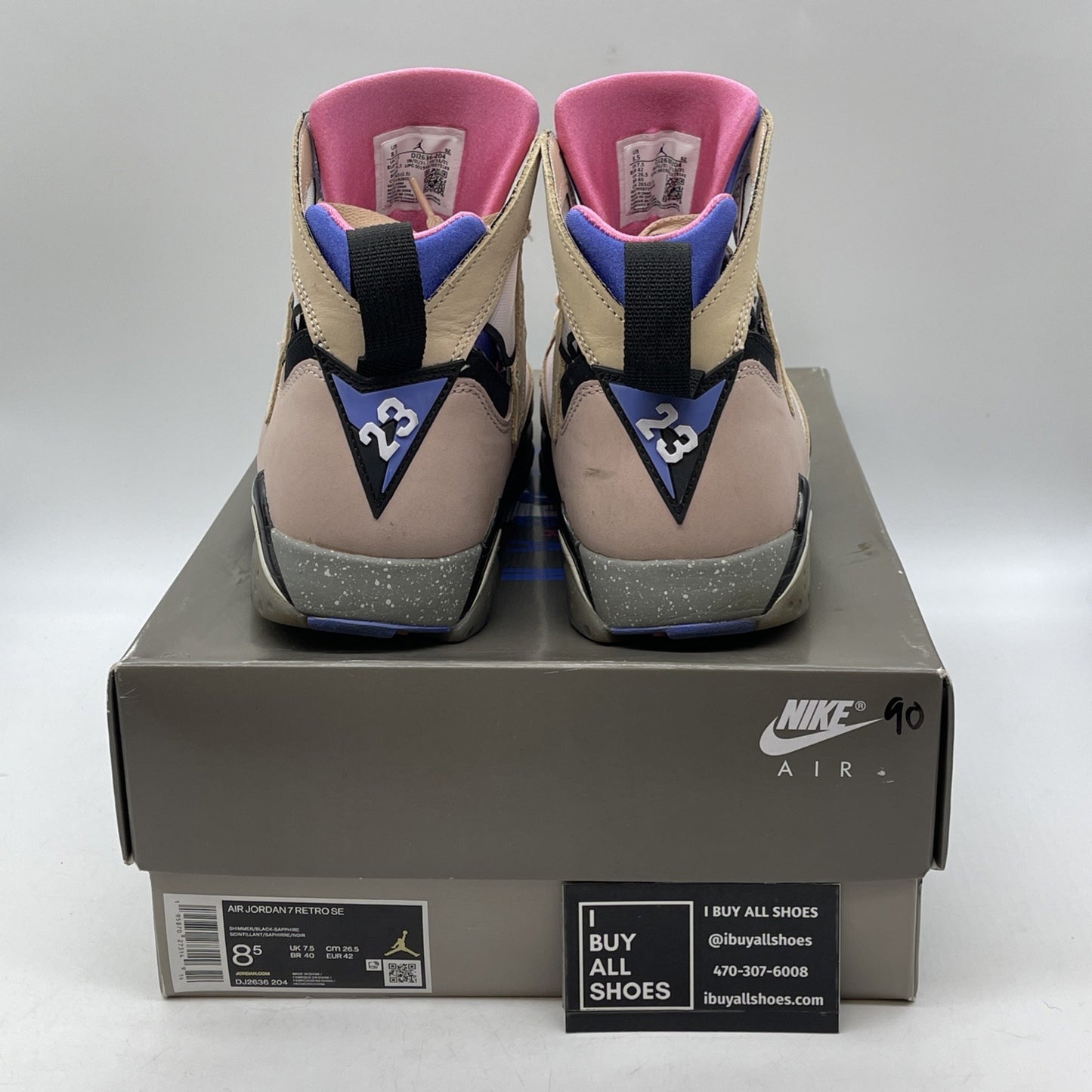 Size 8.5 - Air Jordan 7 Retro SE Sapphire Pink Purple Suede (DJ2636-204)
