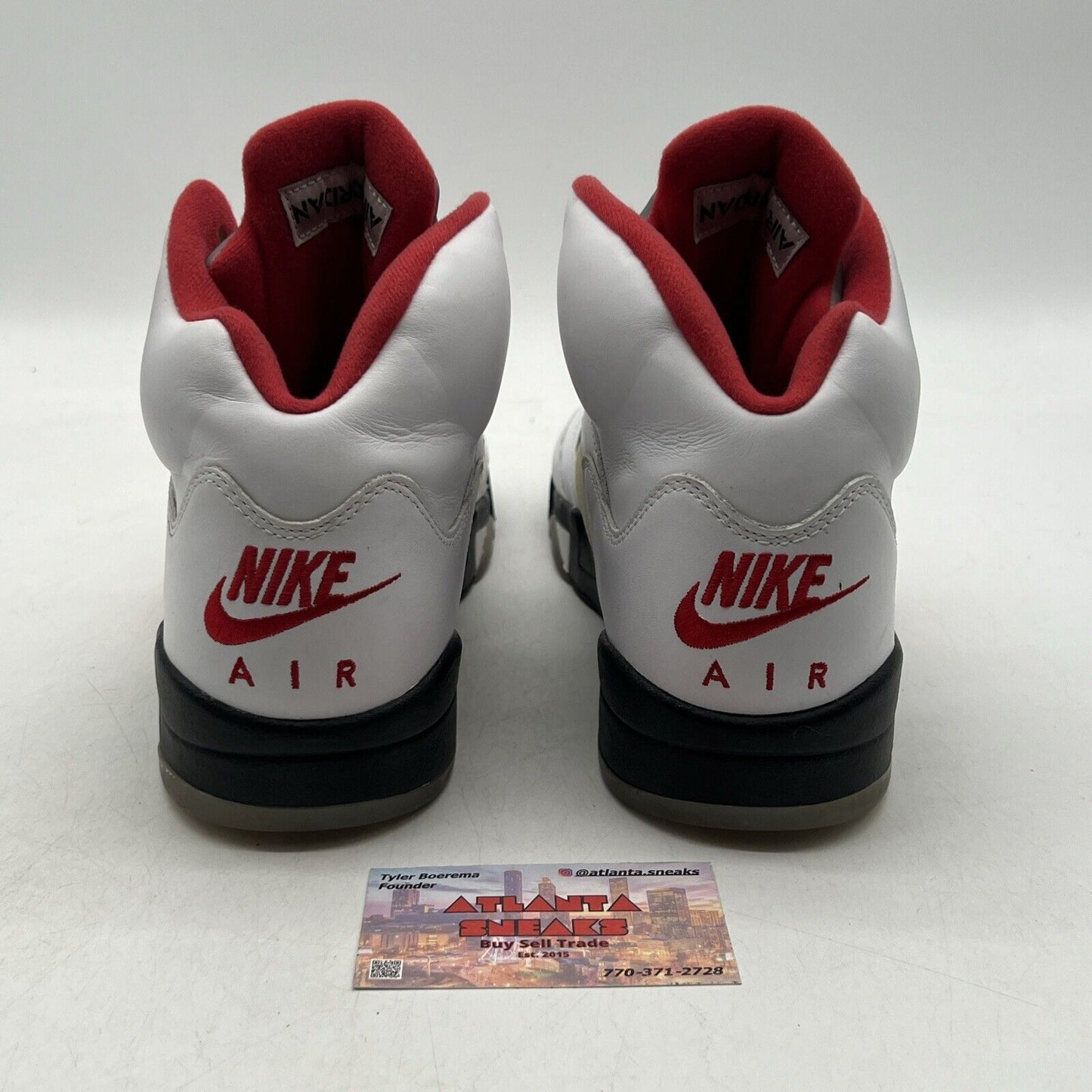 Size 10 - Jordan 5 Retro Mid Fire Red White Red Black Leather (DA1911-102)