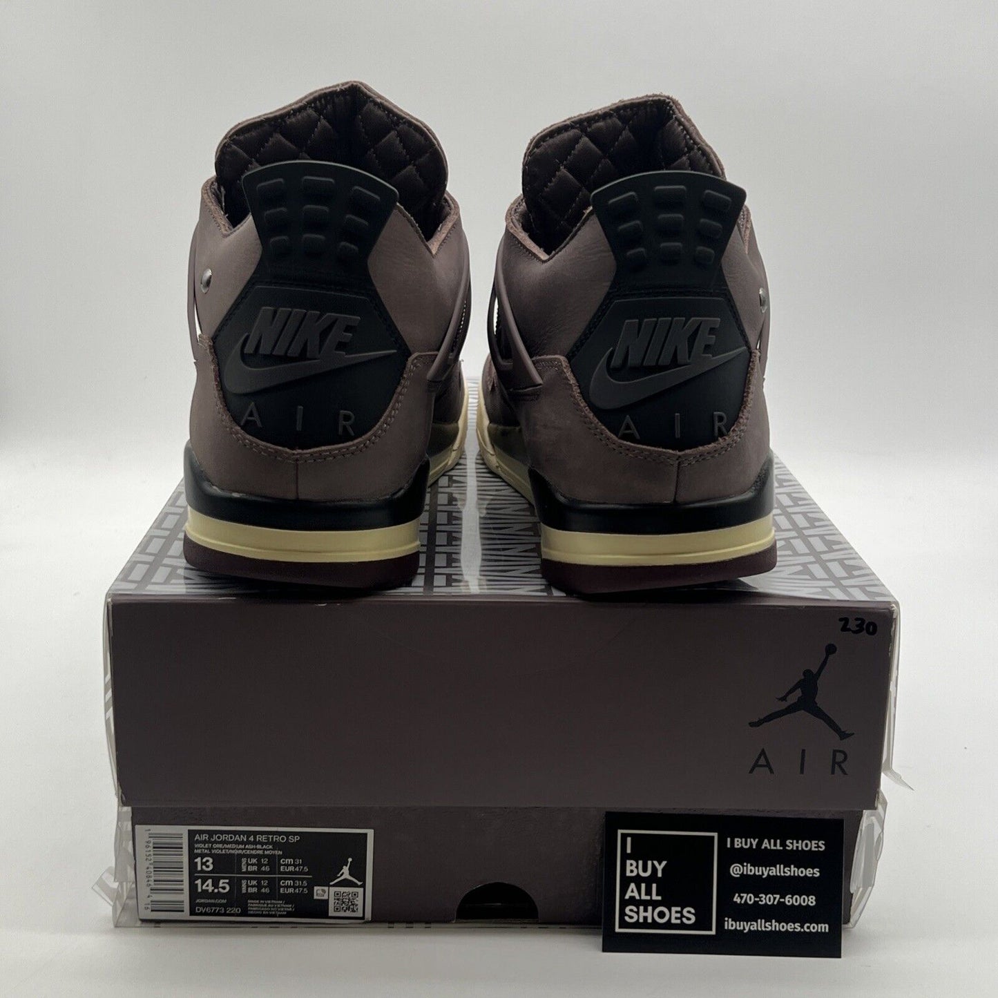 Size 13 - Air Jordan 4 Retro x A Ma Maniere Mid Violet Ore (DV6773-220)