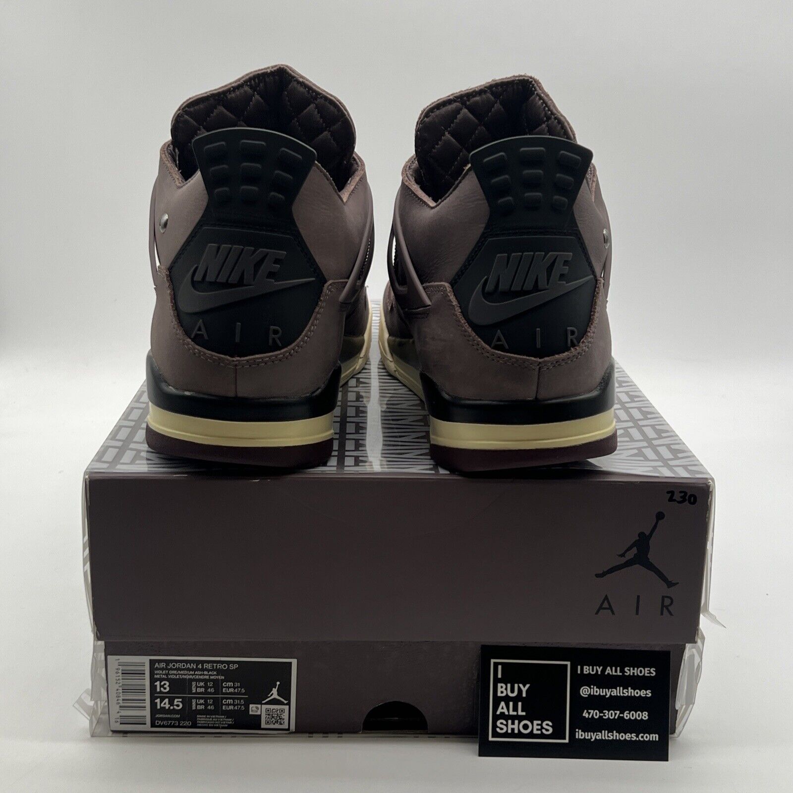 Size 13 - Air Jordan 4 Retro x A Ma Maniere Mid Violet Ore (DV6773-220)