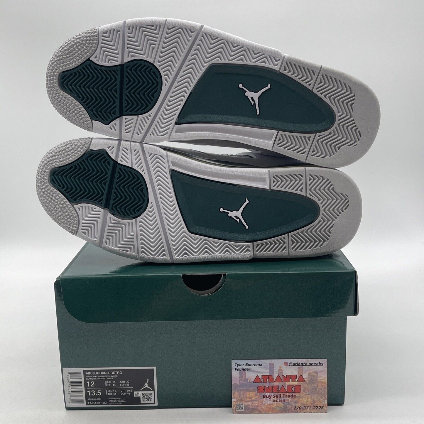 Size 12 - Air Jordan 4 Retro Oxidized Green White Leather (FQ8138-103)