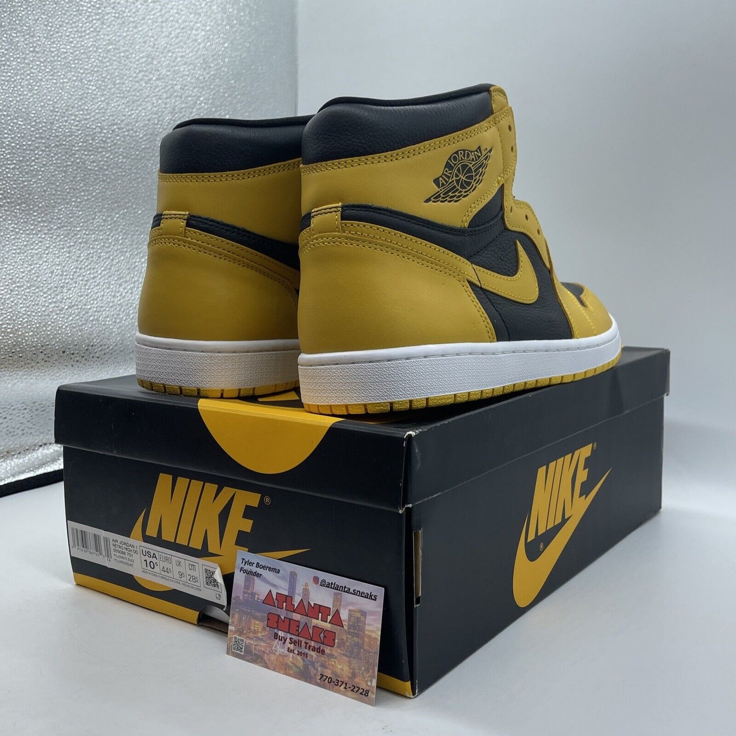Size 10.5 - Jordan 1 Retro OG High Pollen Yellow White Black (555088-701)