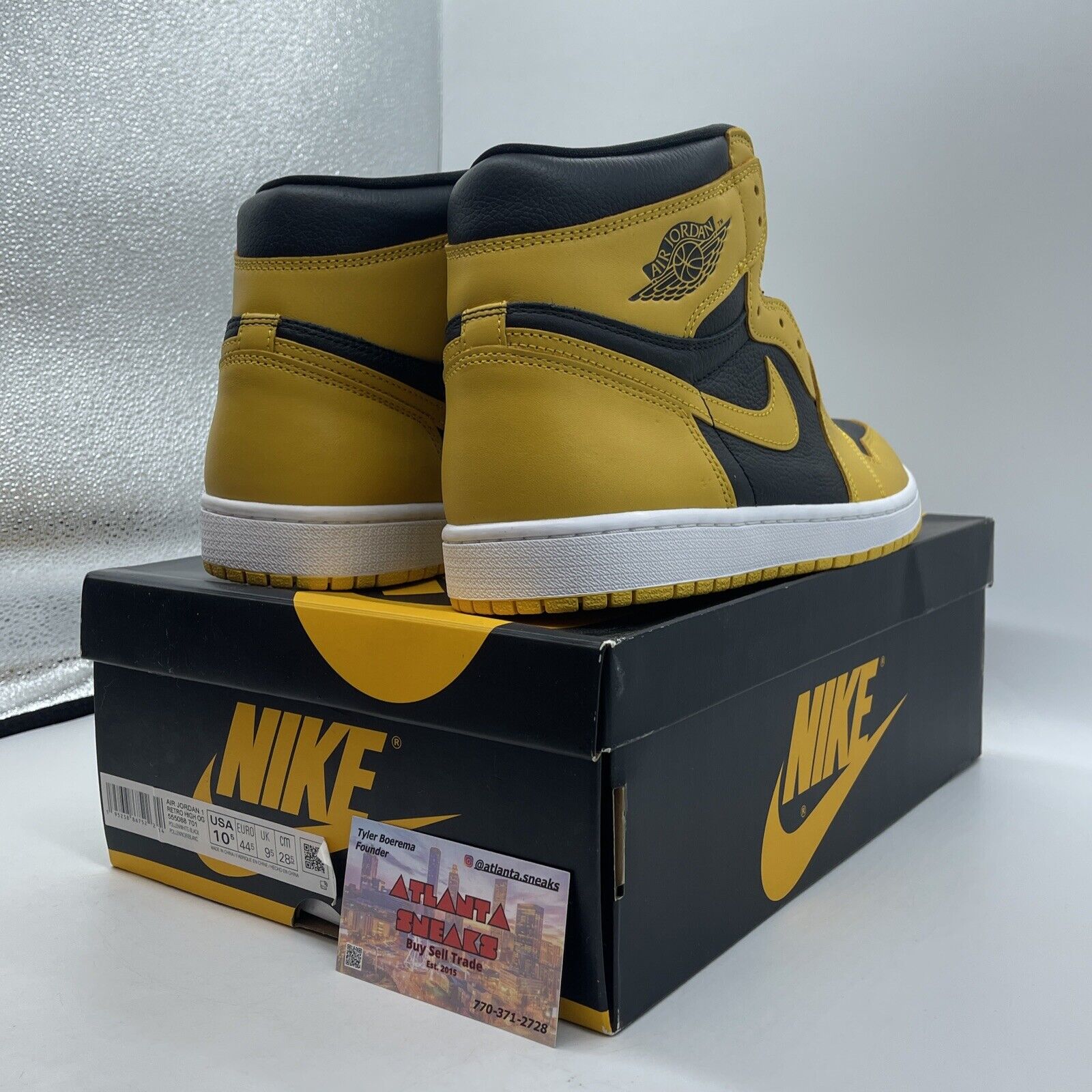 Size 10.5 - Jordan 1 Retro OG High Pollen Yellow White Black (555088-701)