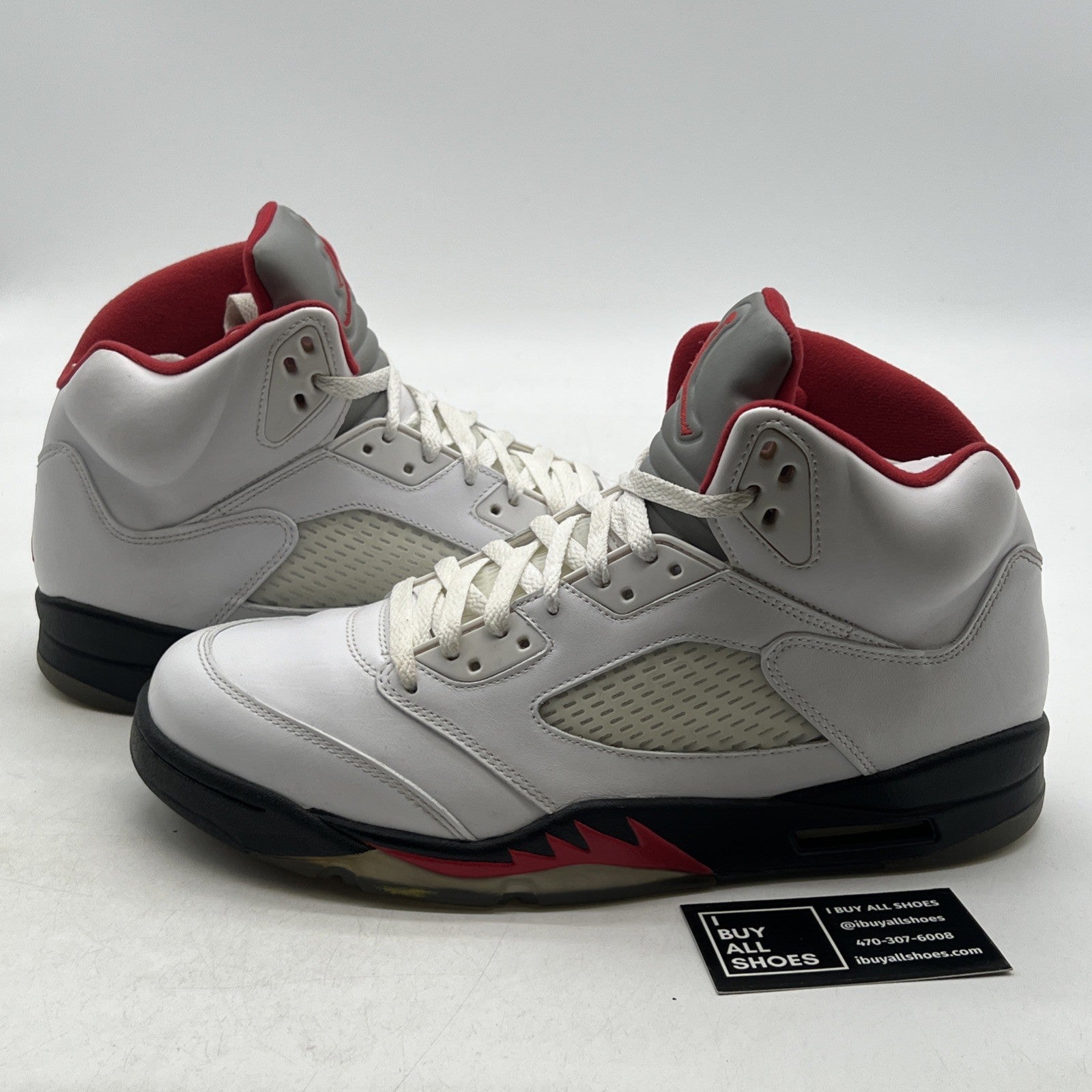 Size 11.5 - Air Jordan 5 Retro 2013 White Fire Red (136027-189)