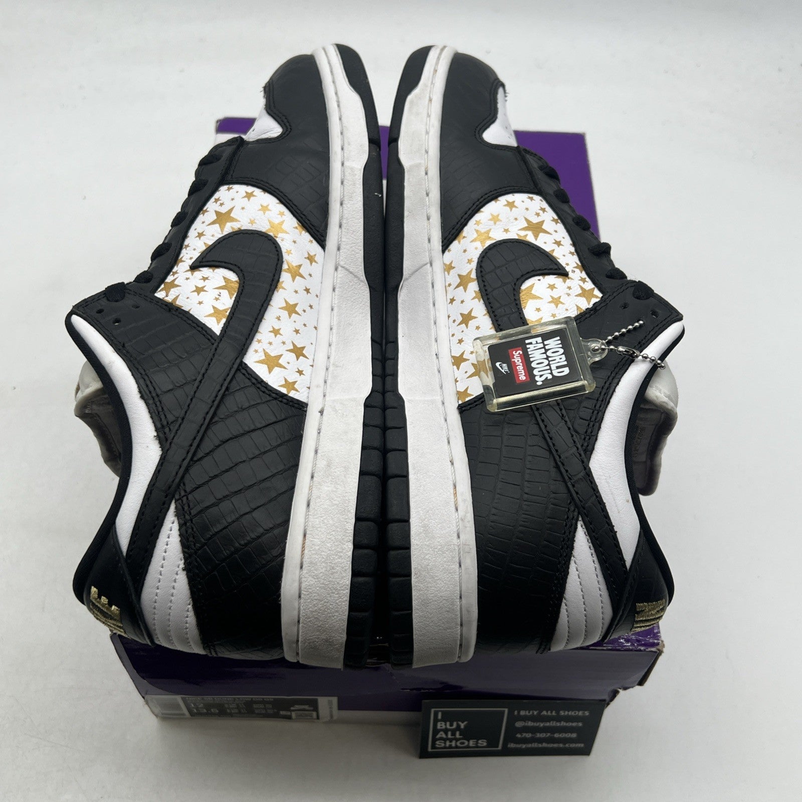 Size 12 - Nike SB Dunk Low Supreme Stars Black 2021 (DH3228-102)