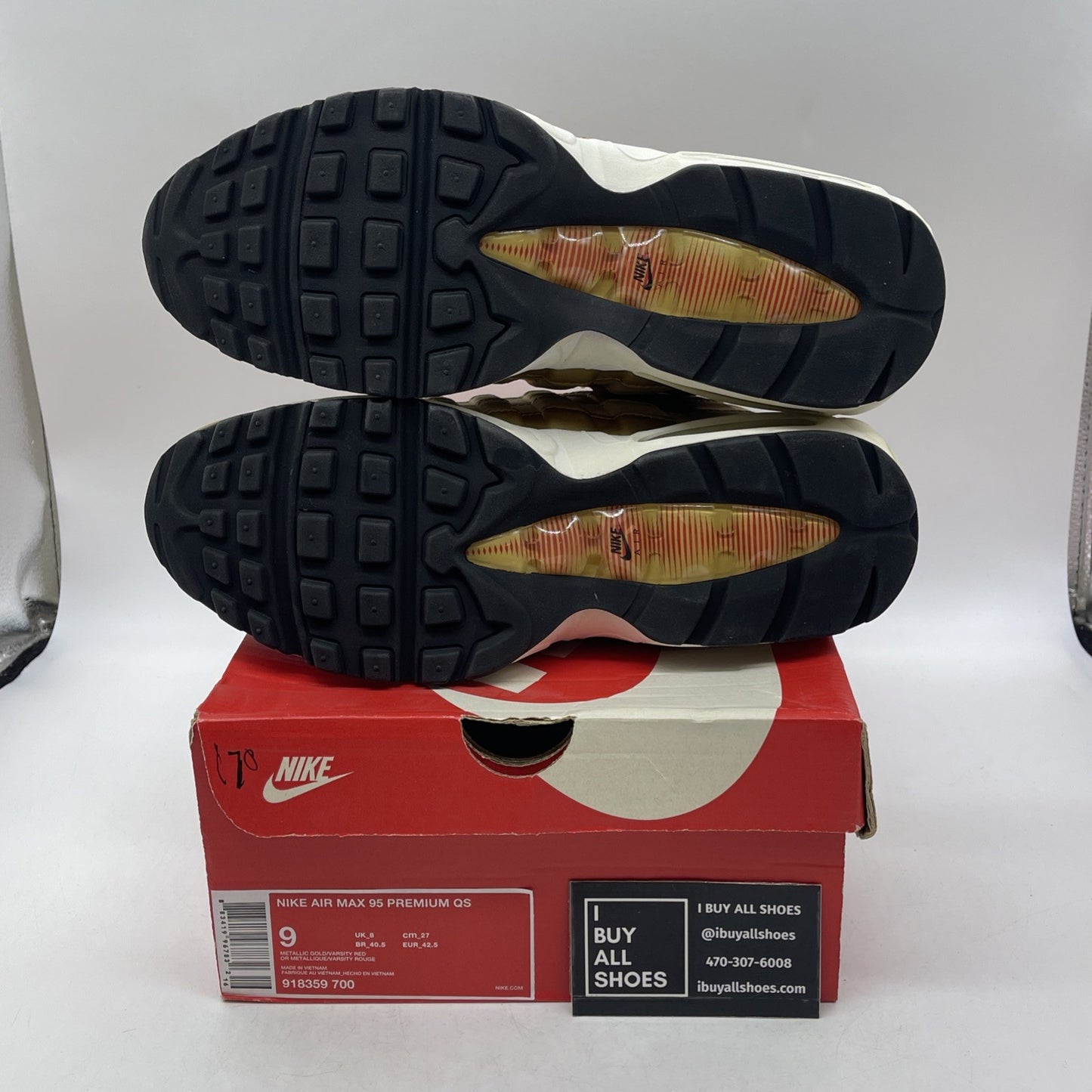 Size 9 - Nike Air Max 95 QS Metallic Gold (918359-700)