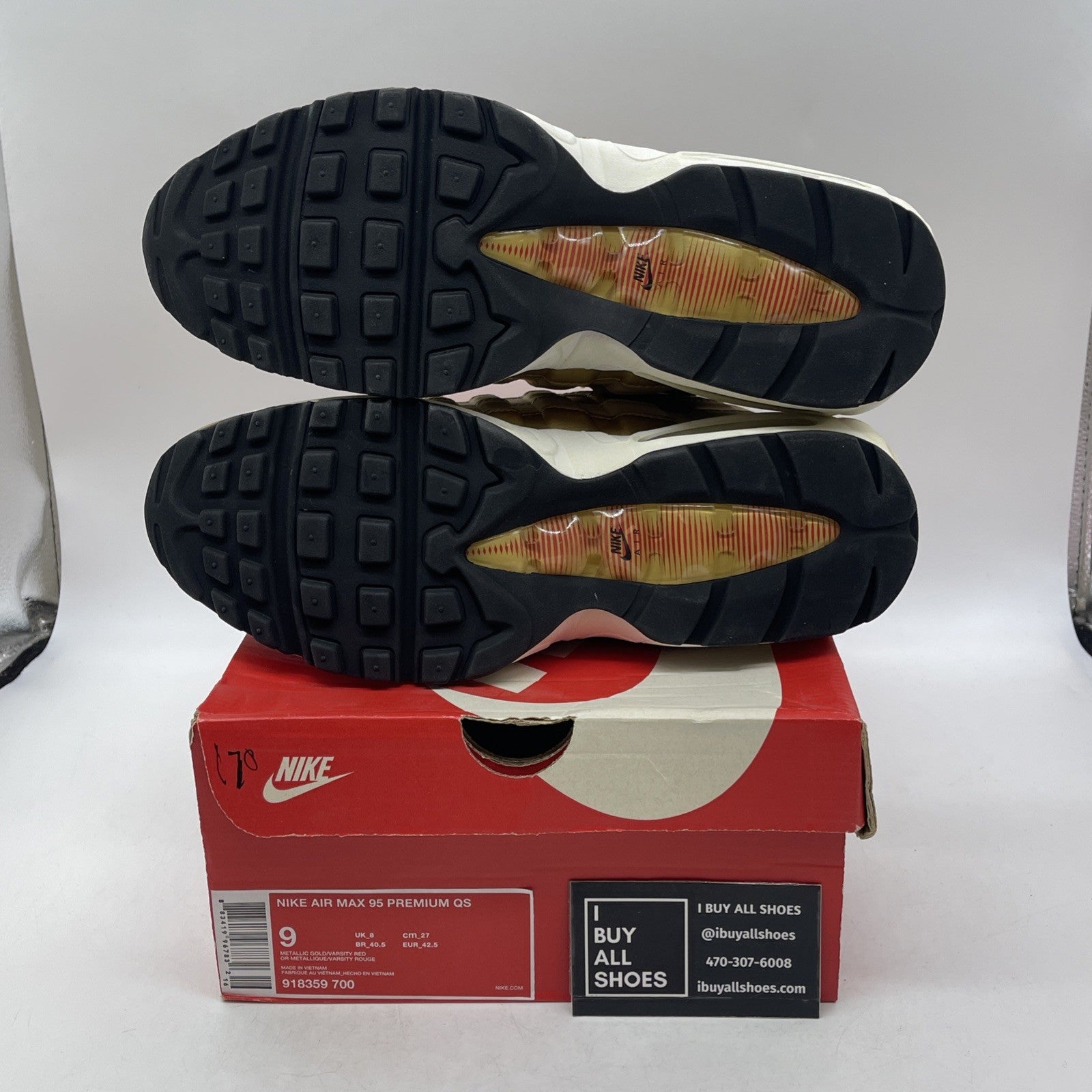 Size 9 - Nike Air Max 95 QS Metallic Gold (918359-700)