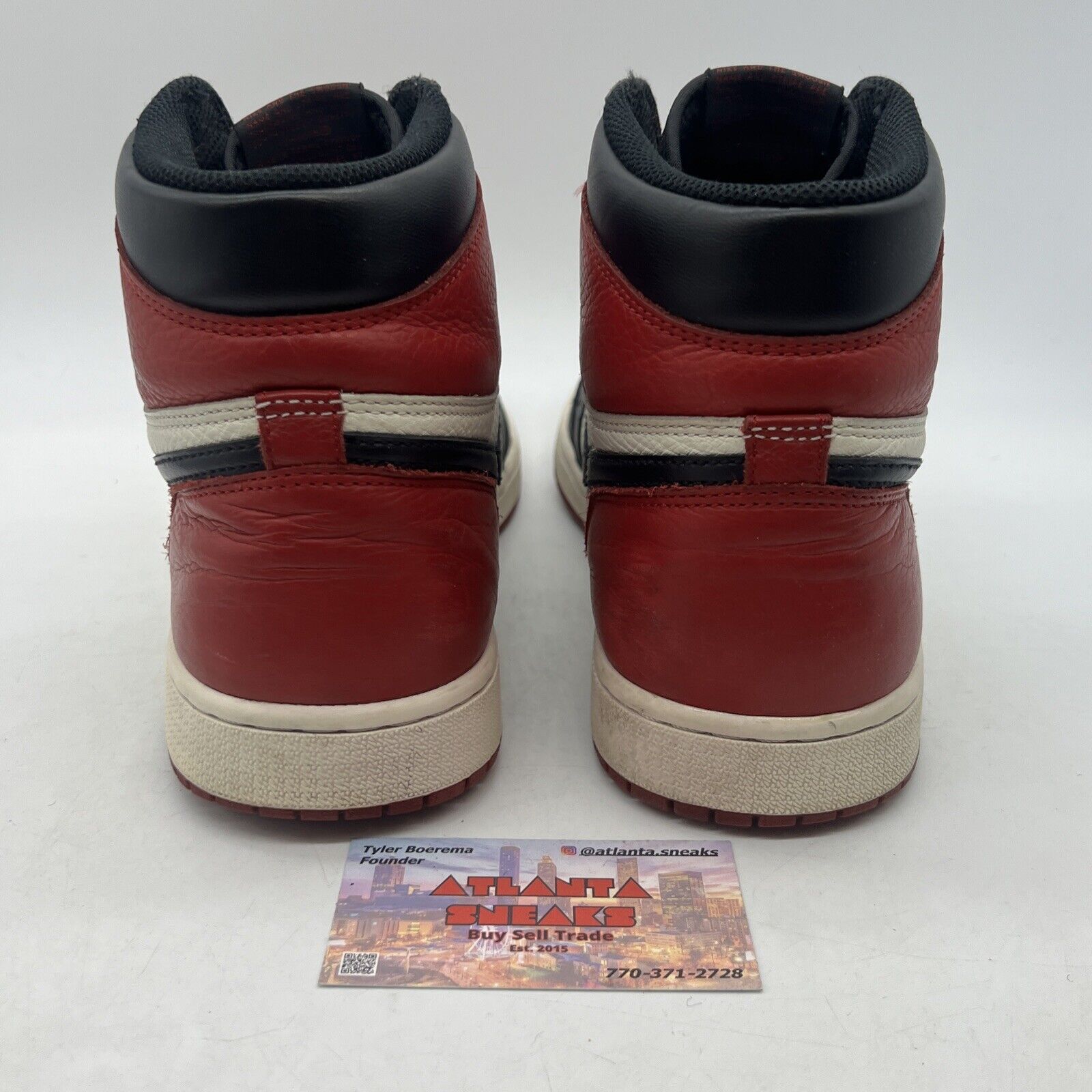 Size 11.5 - Jordan 1 Retro OG High Bred Toe Black White Red Leather (555088-610)