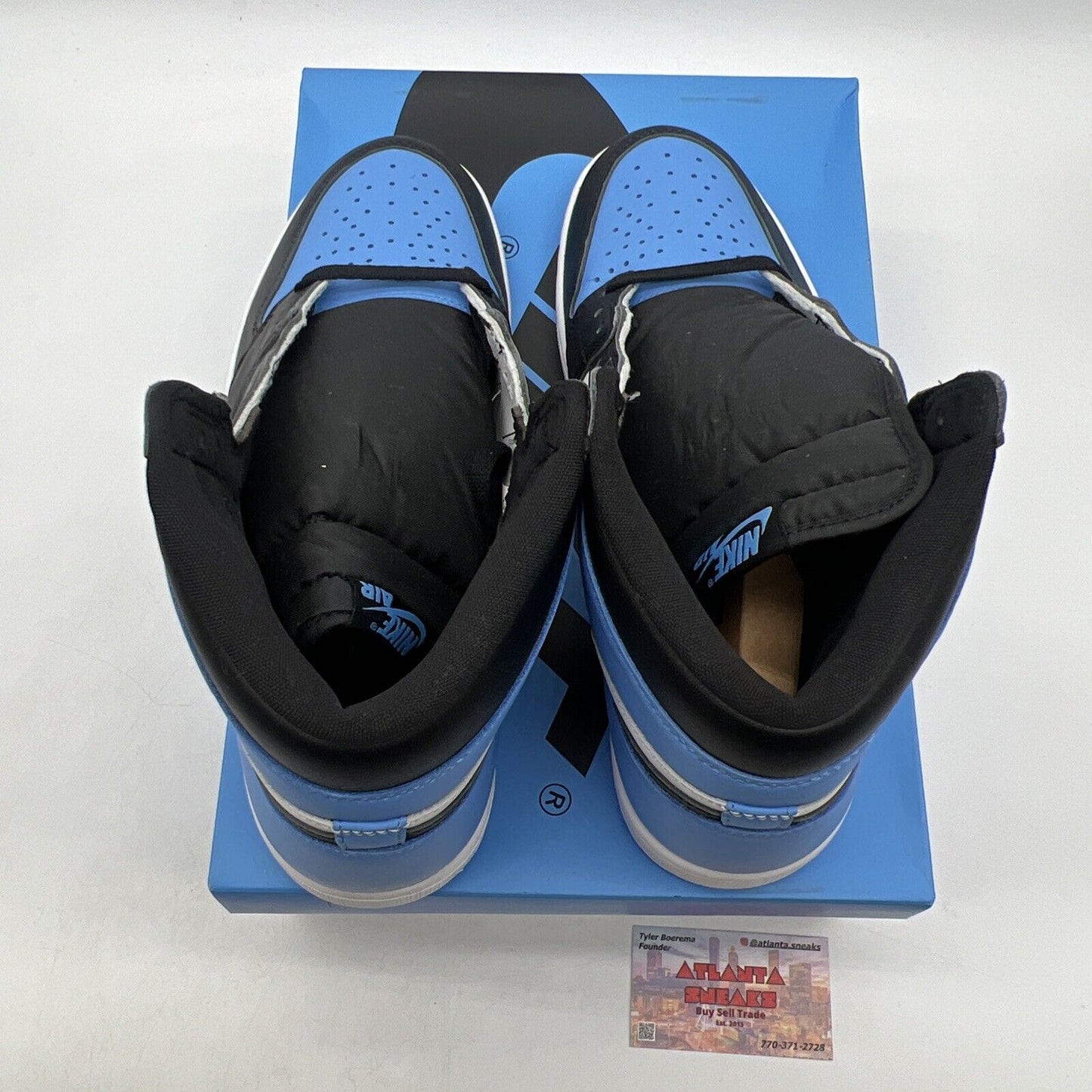 Size 11.5 - Jordan 1 Retro OG High UNC Toe Black White Blue Leather (DZ5485-400)