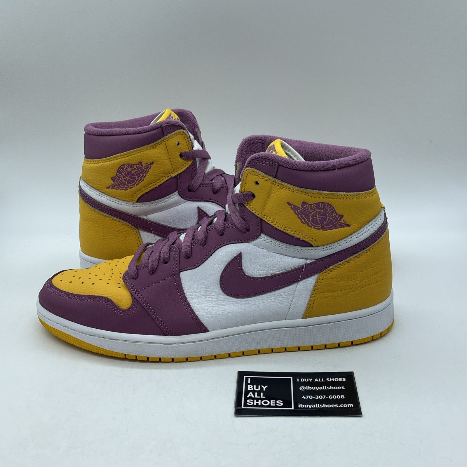 Size 12 - Jordan 1 Retro High OG Brotherhood Yellow Purple (555088-706)